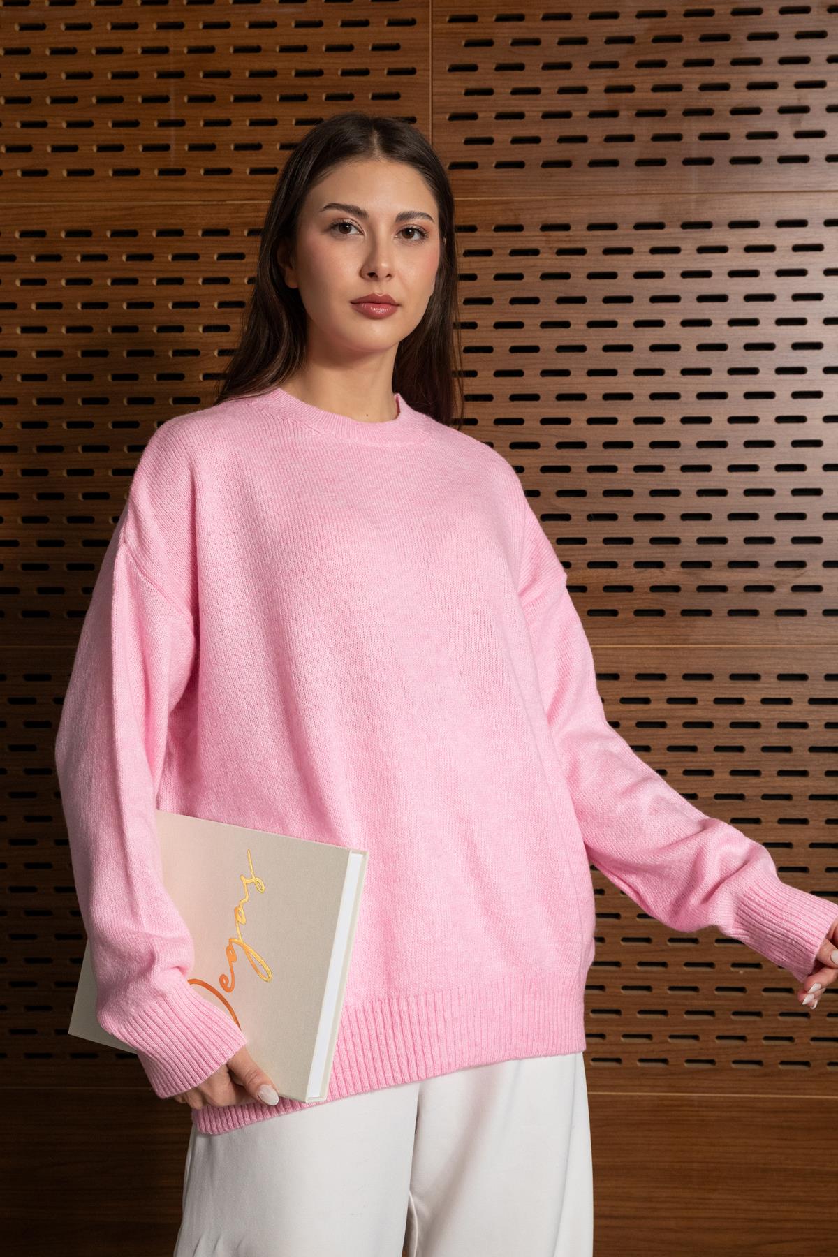 Oversize Kazak - PEMBE