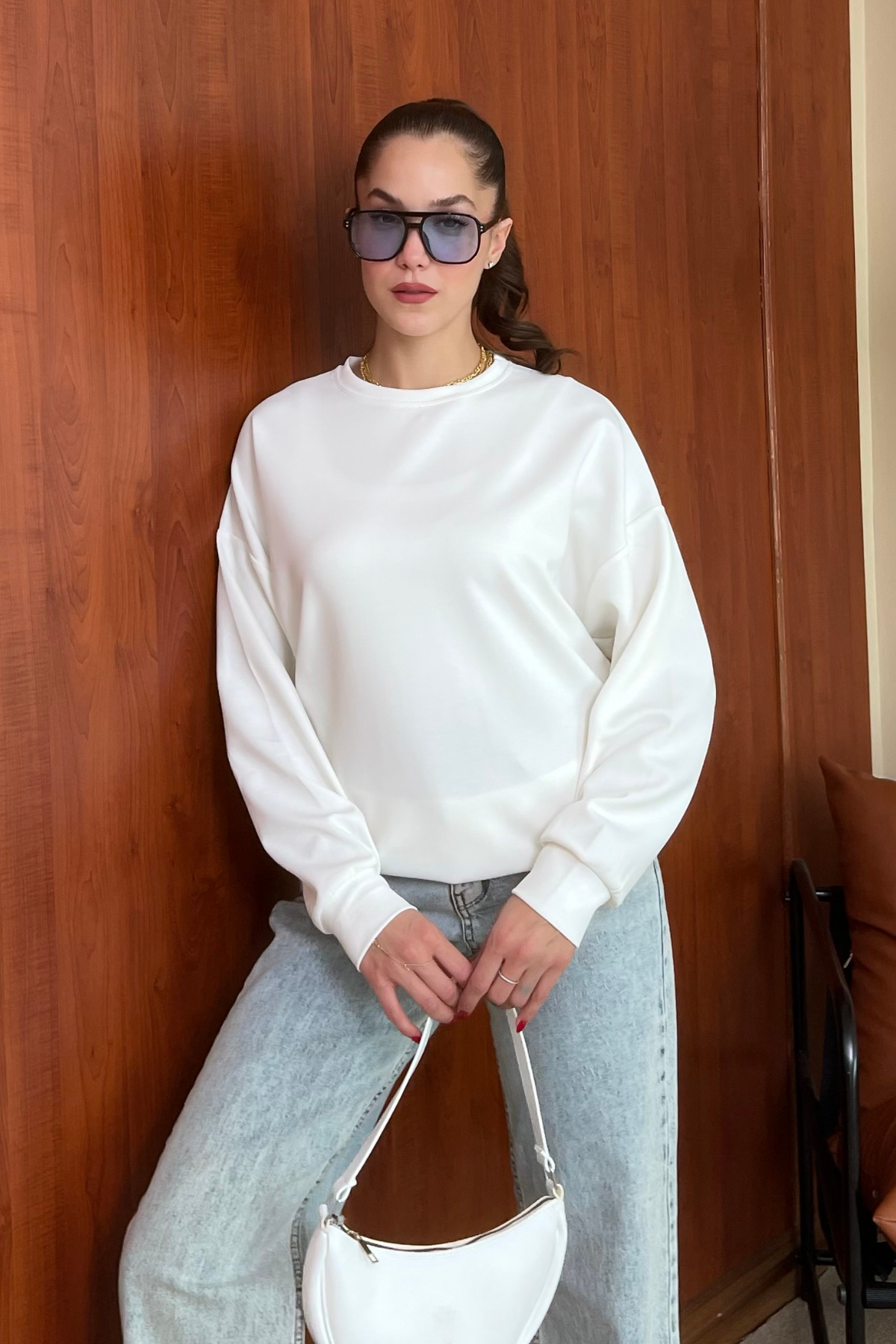 Oys Sweat - BEYAZ