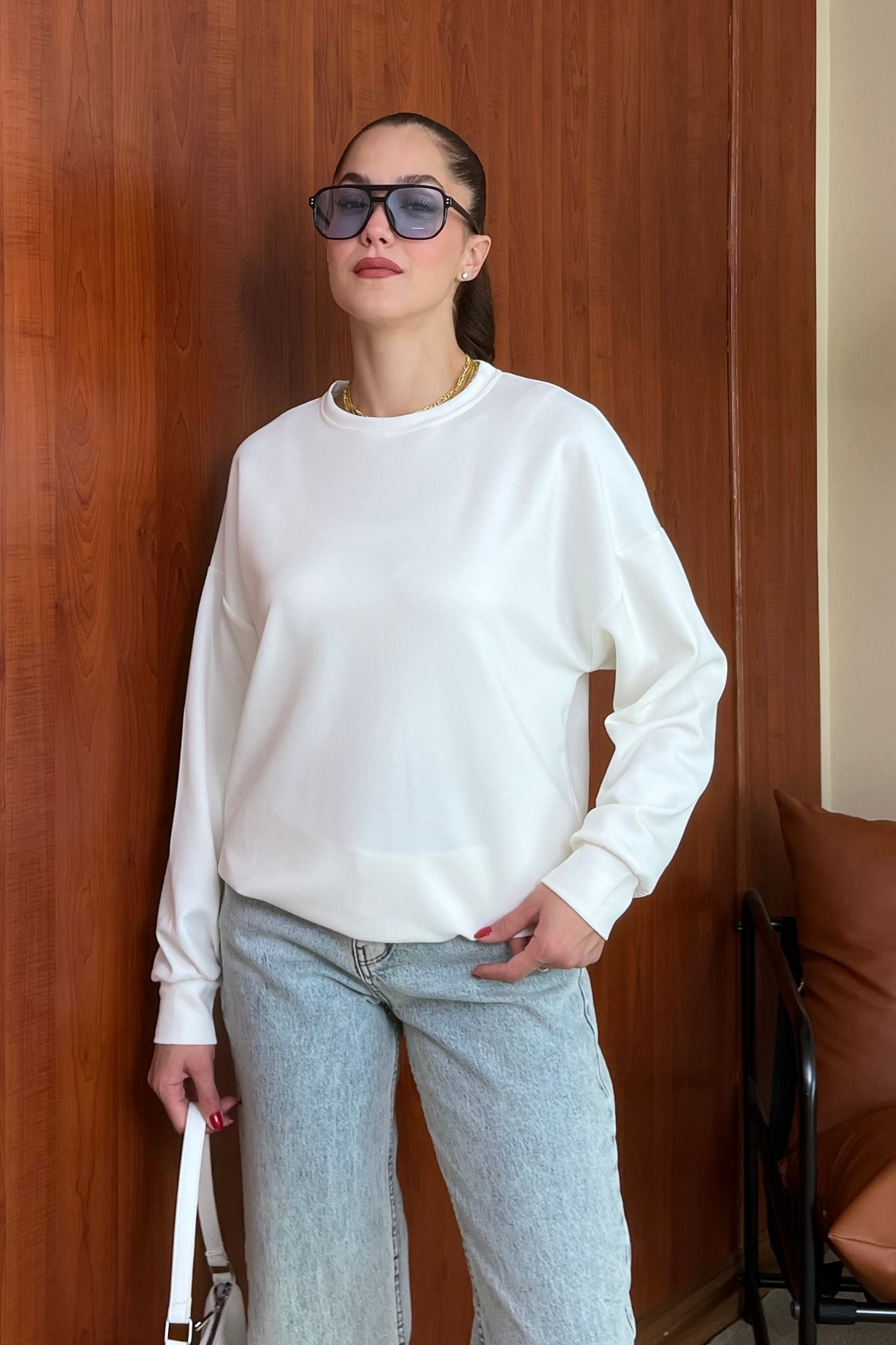 Oys Sweat - BEYAZ