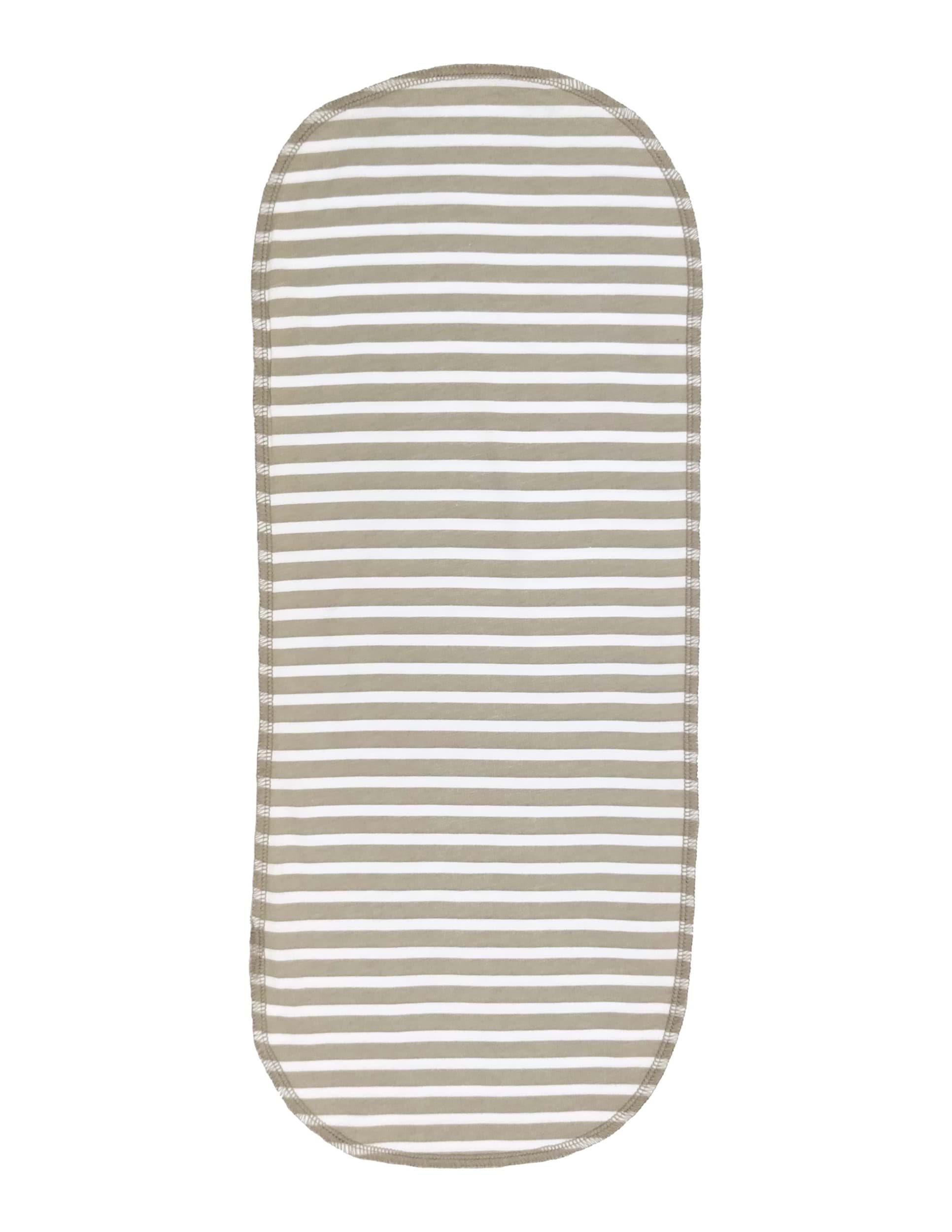 Basic Bebek Kül Yeşili Çizgili Omuz Örtüsü 3'lü Set