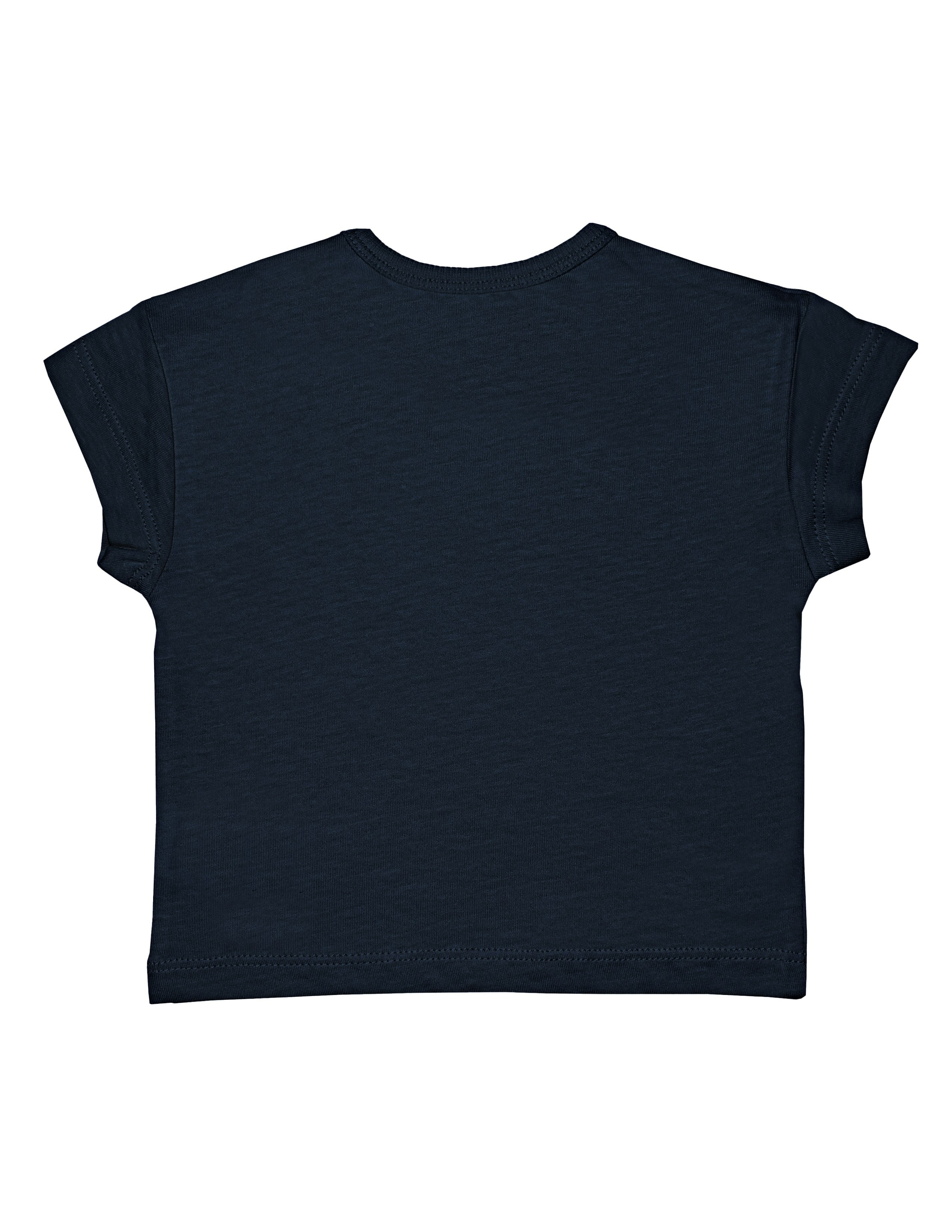 Basic Bebek Oversize Nakışlı Lacivert T-shirt