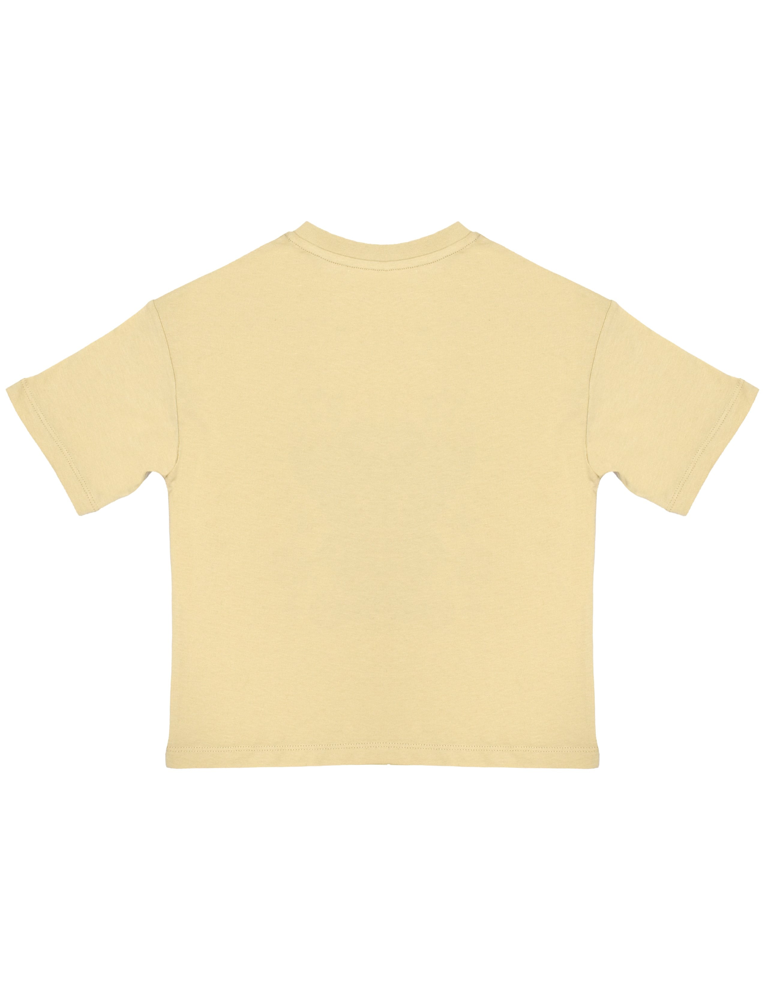 Basic Çocuk Oversize Baskılı Bej T-shirt