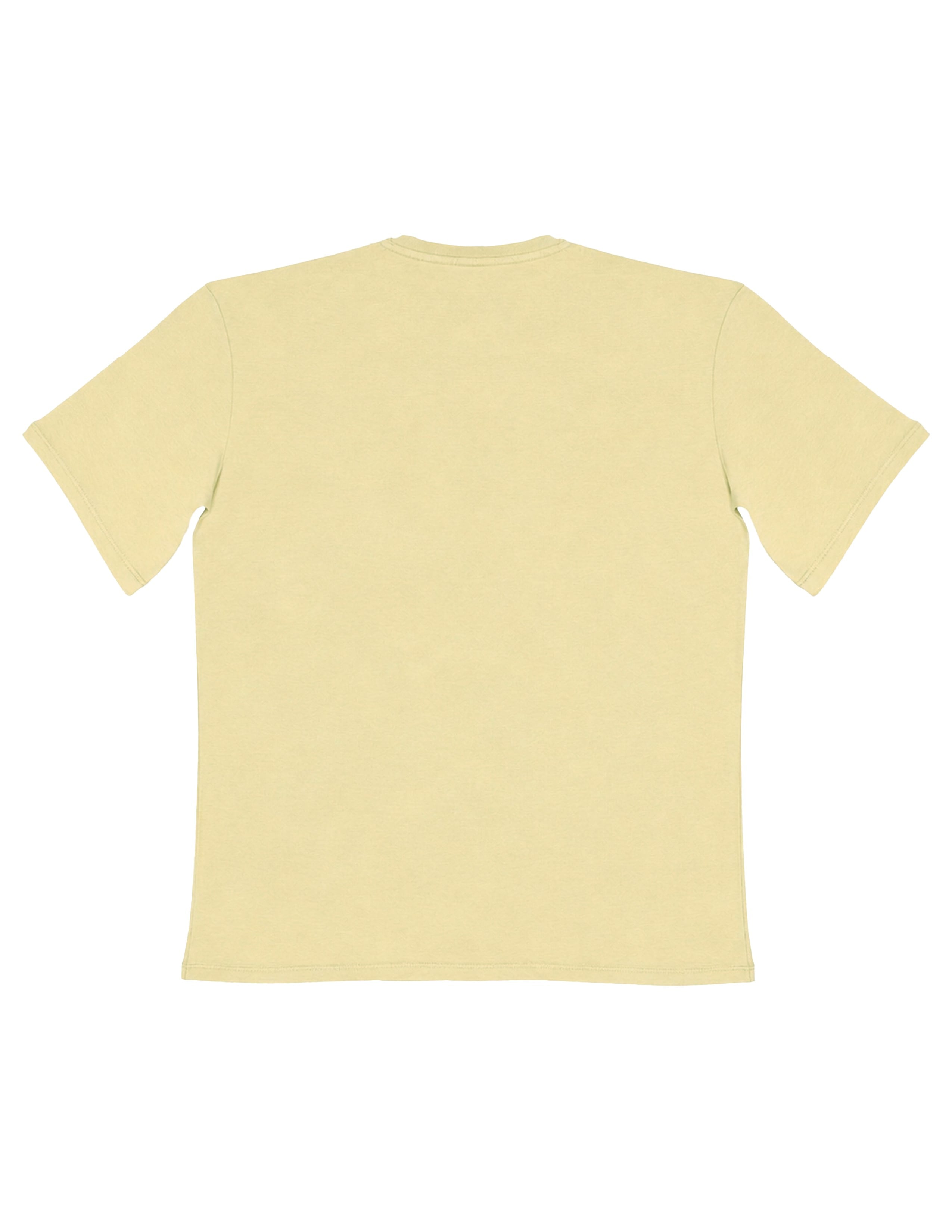 Basic Erkek Oversize Baskılı Bej T-shirt