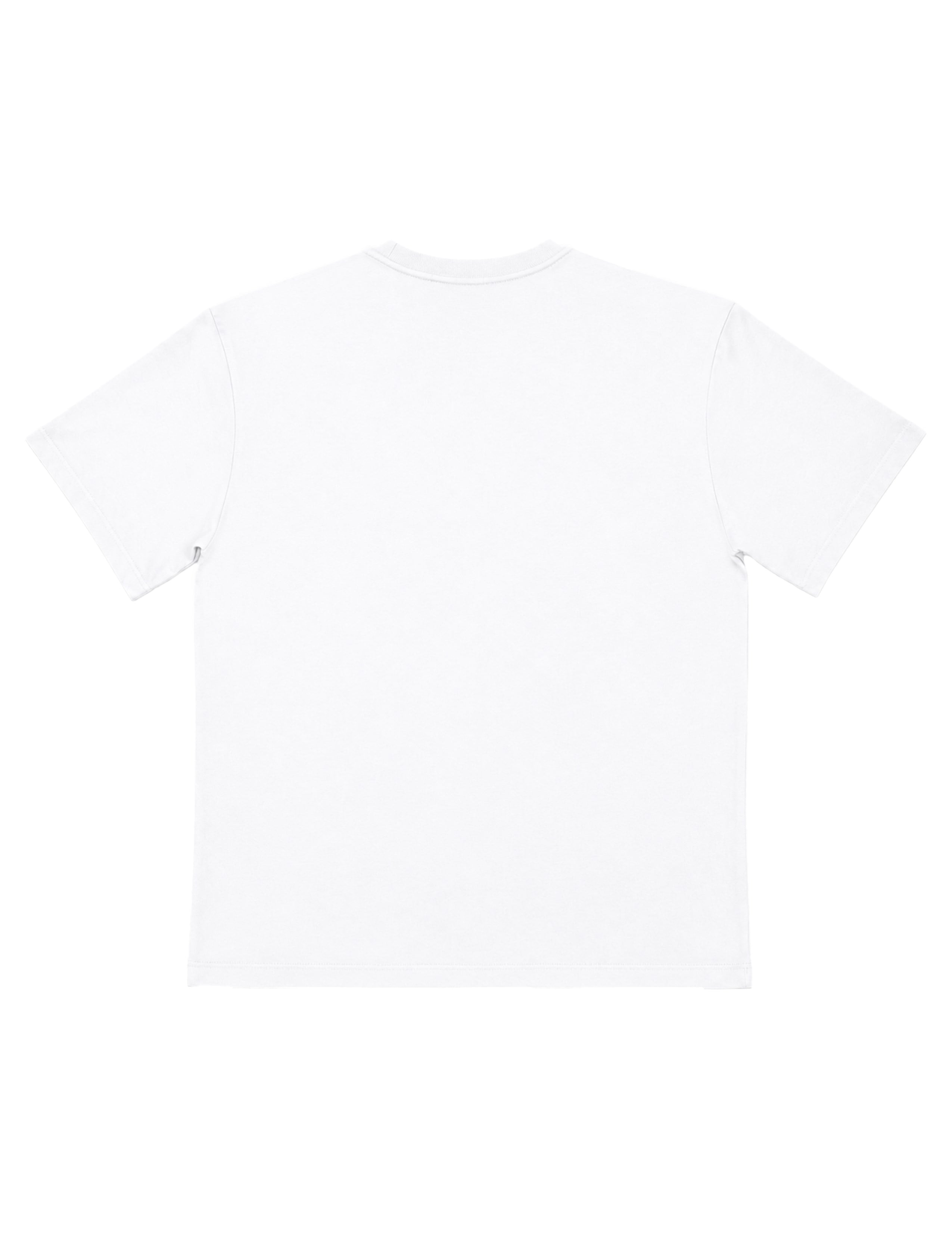 Basic Erkek Oversize Baskılı Beyaz T-shirt
