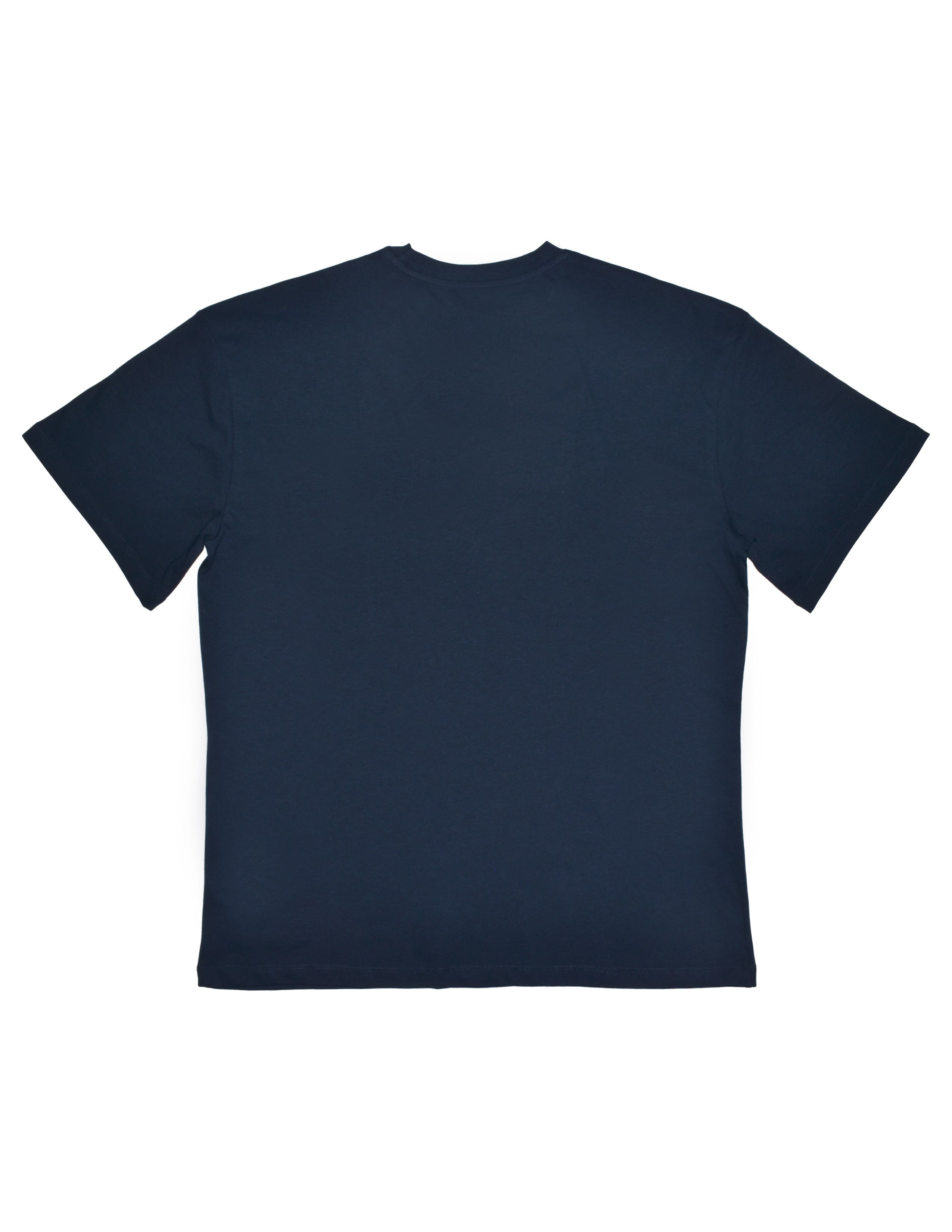 Basic Erkek Oversize Nakışlı Lacivert T-shirt