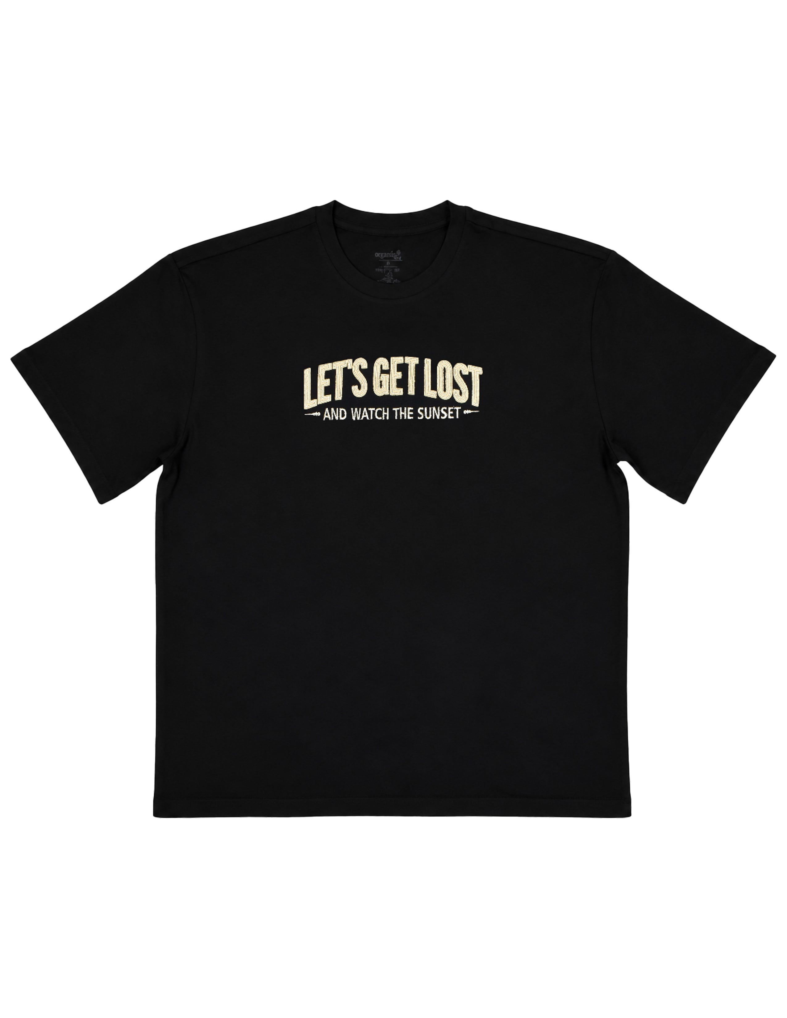 Basic Erkek Oversize Nakışlı Siyah T-shirt