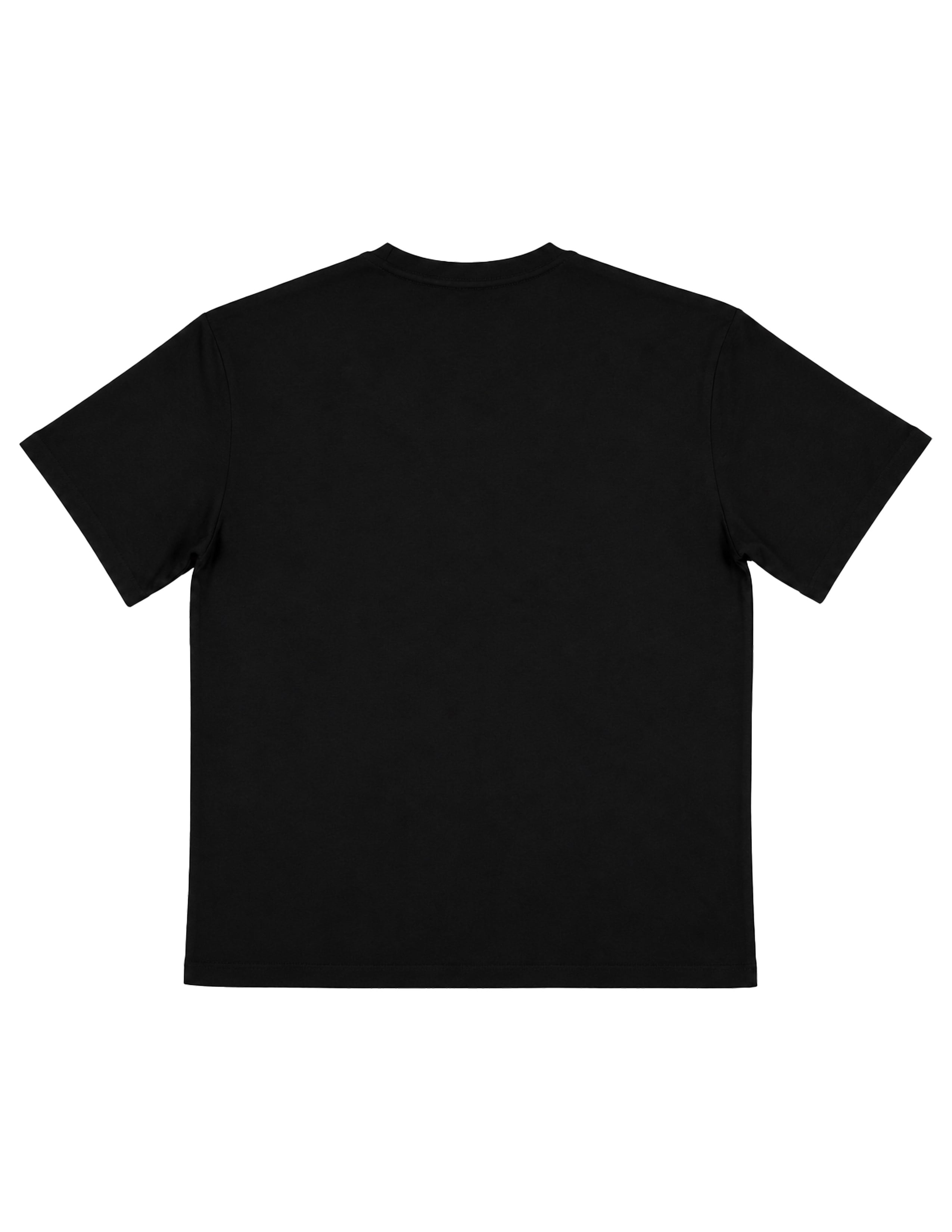 Basic Erkek Oversize Nakışlı Siyah T-shirt