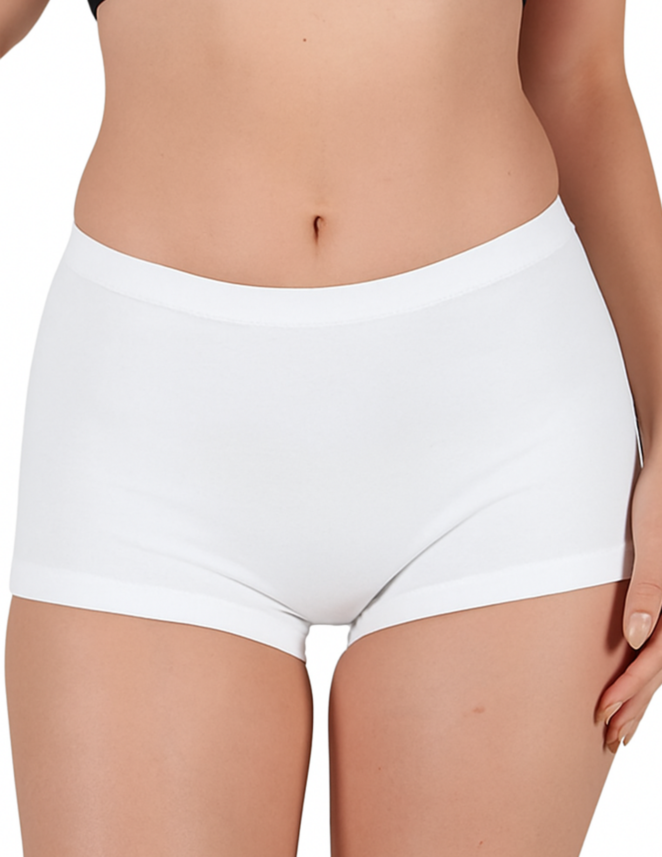 Basic Kadın Beyaz Boxer 2'li Set