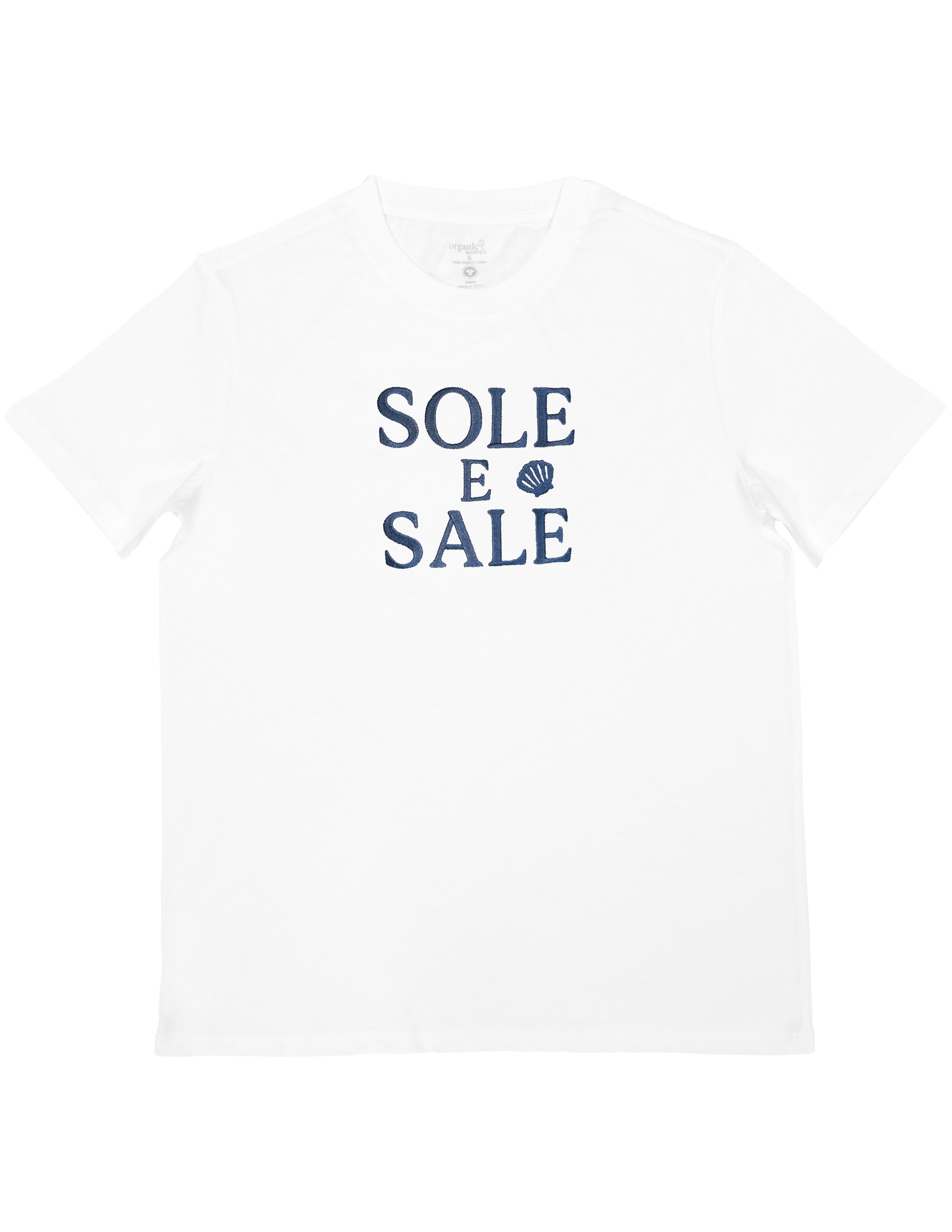 Basic Kadın Bisiklet Yaka Nakışlı Beyaz T-shirt