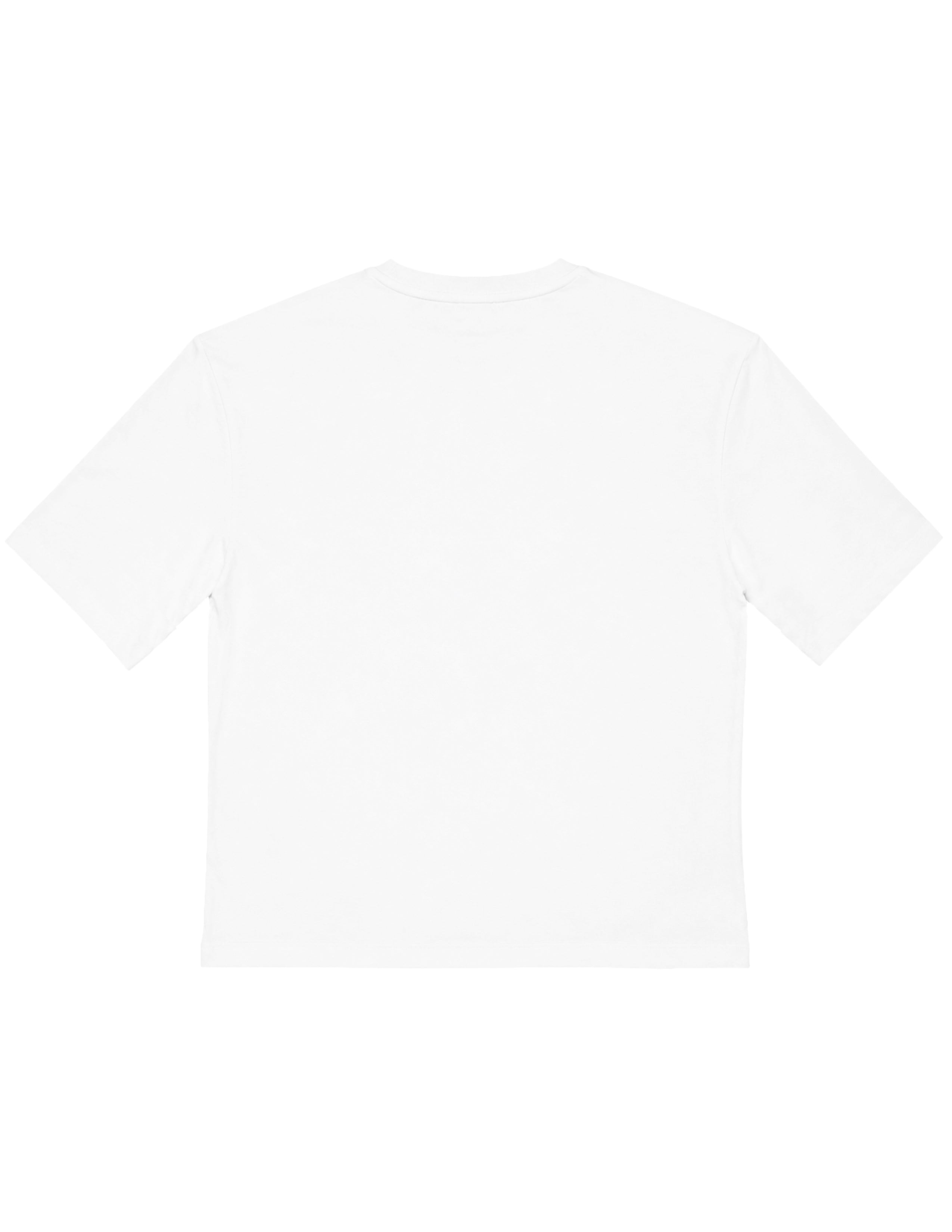 Basic Kadın Loose Nakışlı Beyaz T-shirt