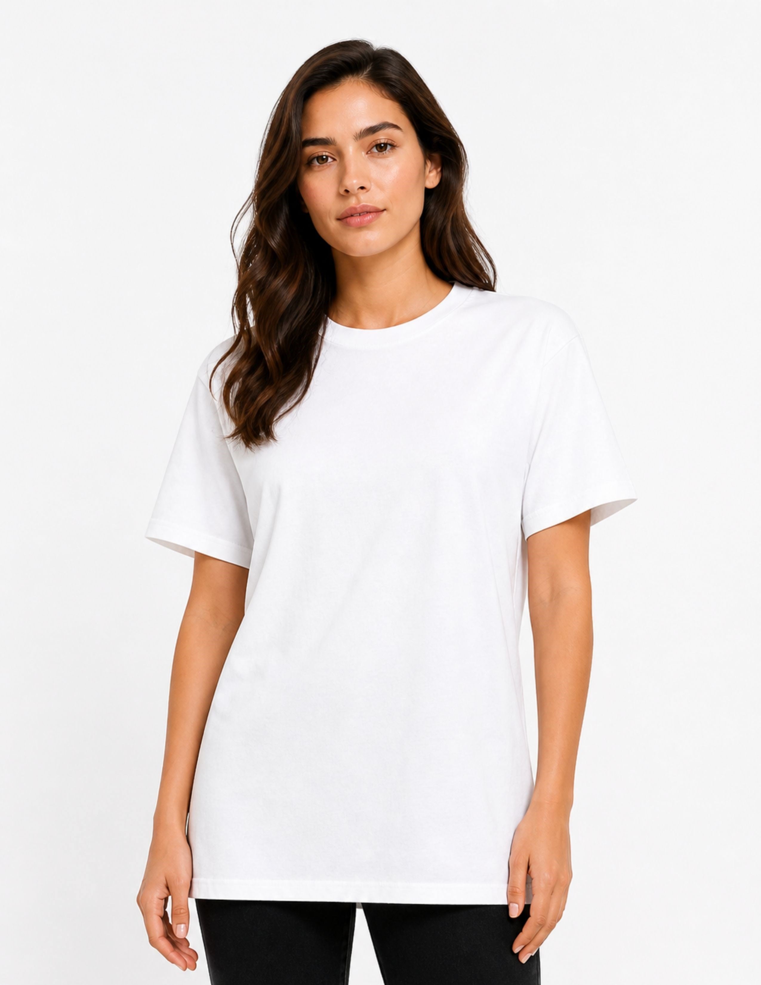 Basic Kadın Relax Beyaz T-shirt