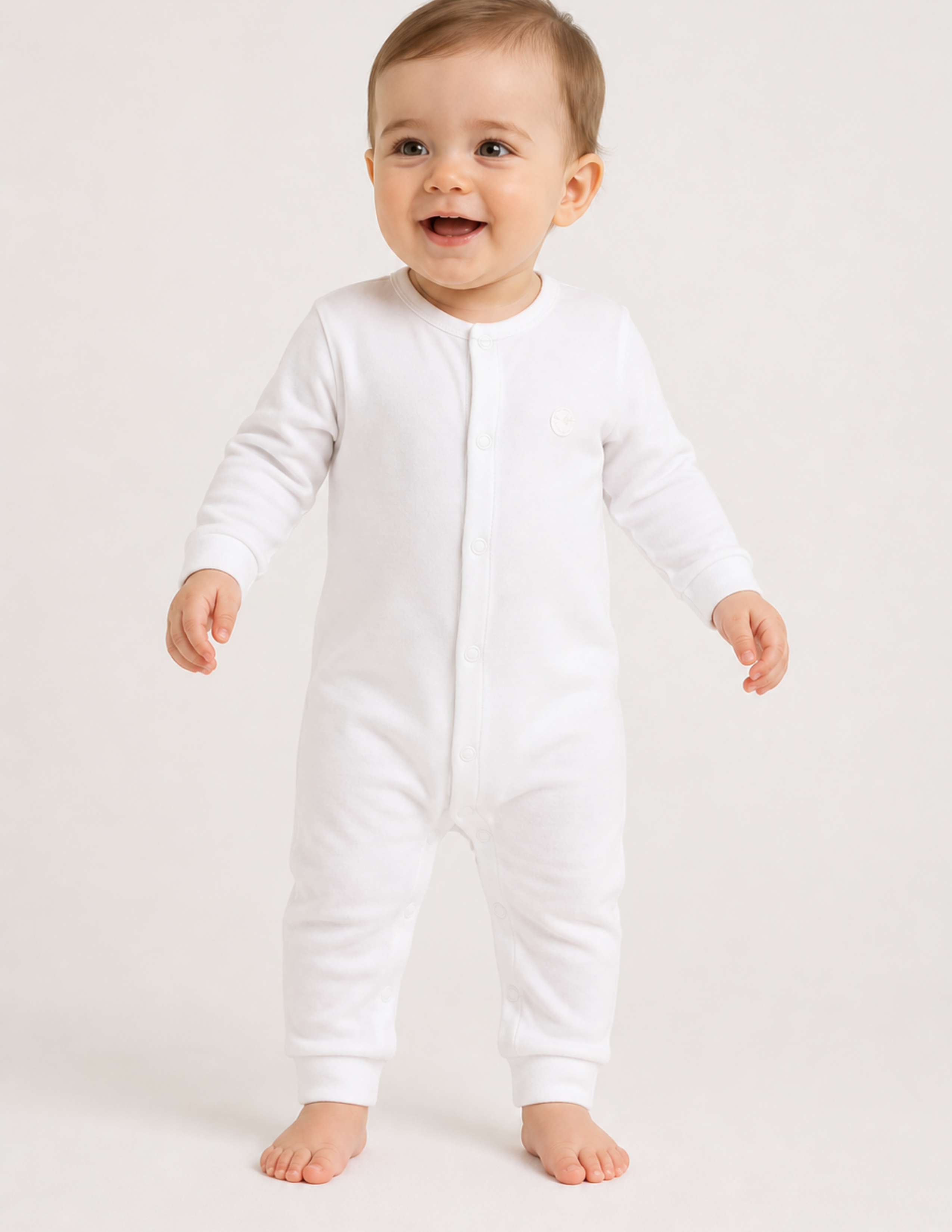 Basic Unisex Bebek Nakışlı Tulum