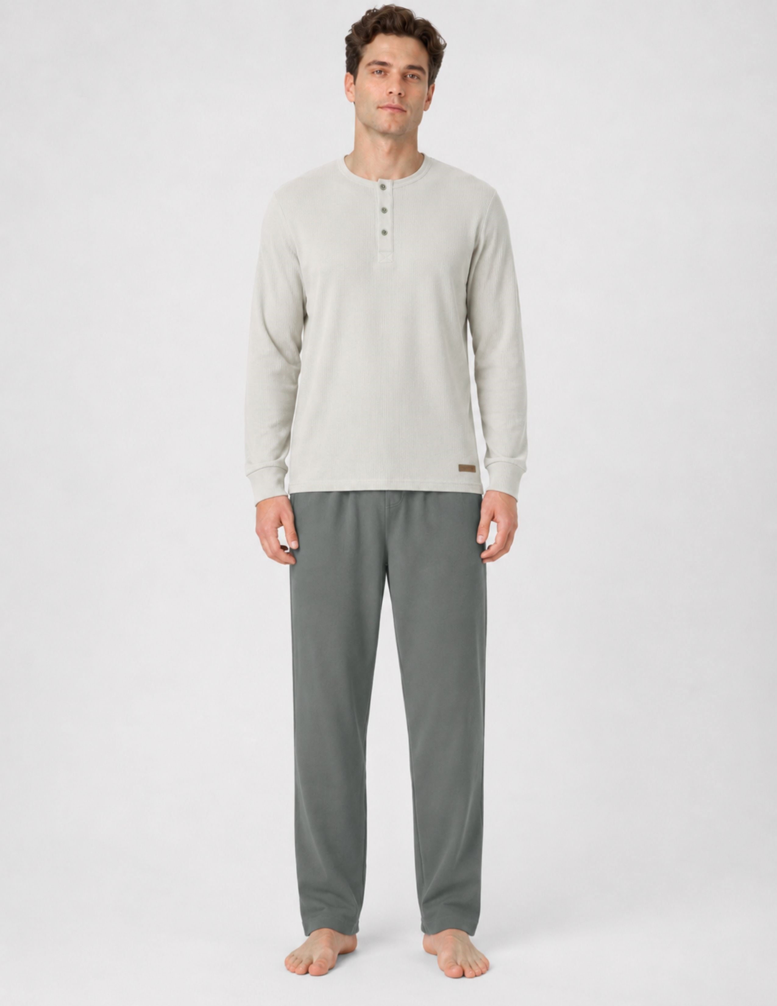 Cosy Erkek Gri/Antrasit Kaşkorse Pijama Takımı