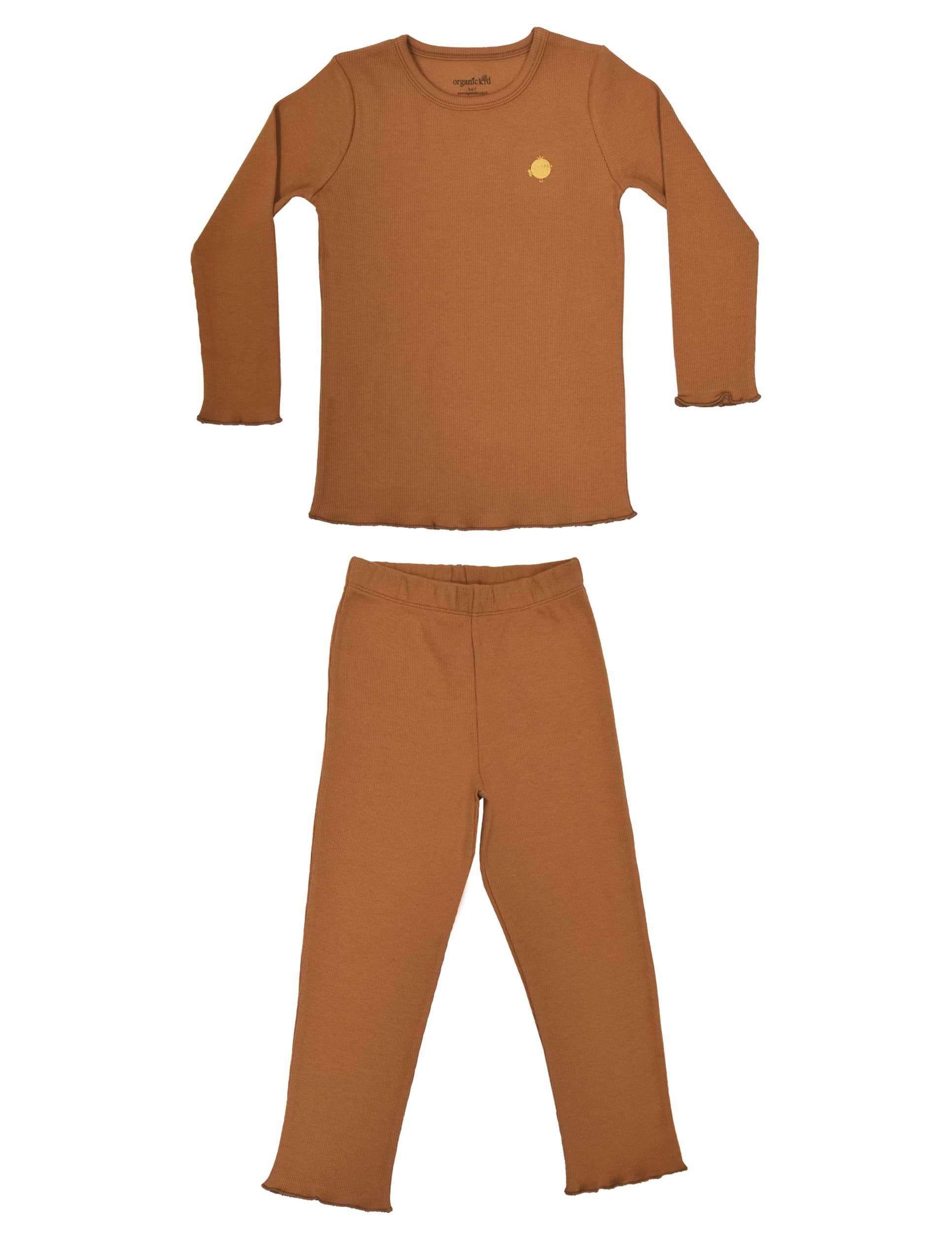 Cosy Kız Çocuk Kahverengi Pijama Takımı