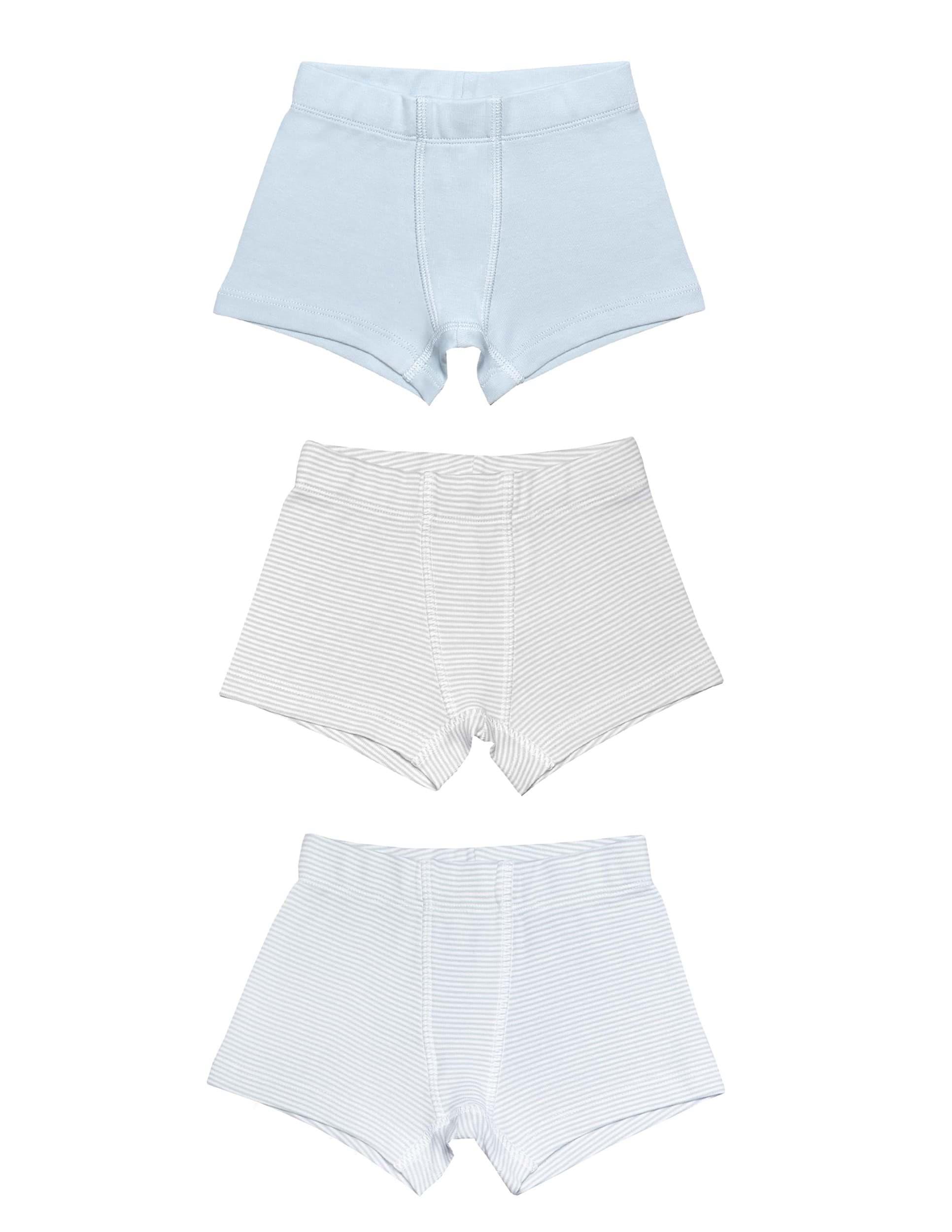Cotton Erkek Çocuk Mavi/Gri Boxer Set 3lü