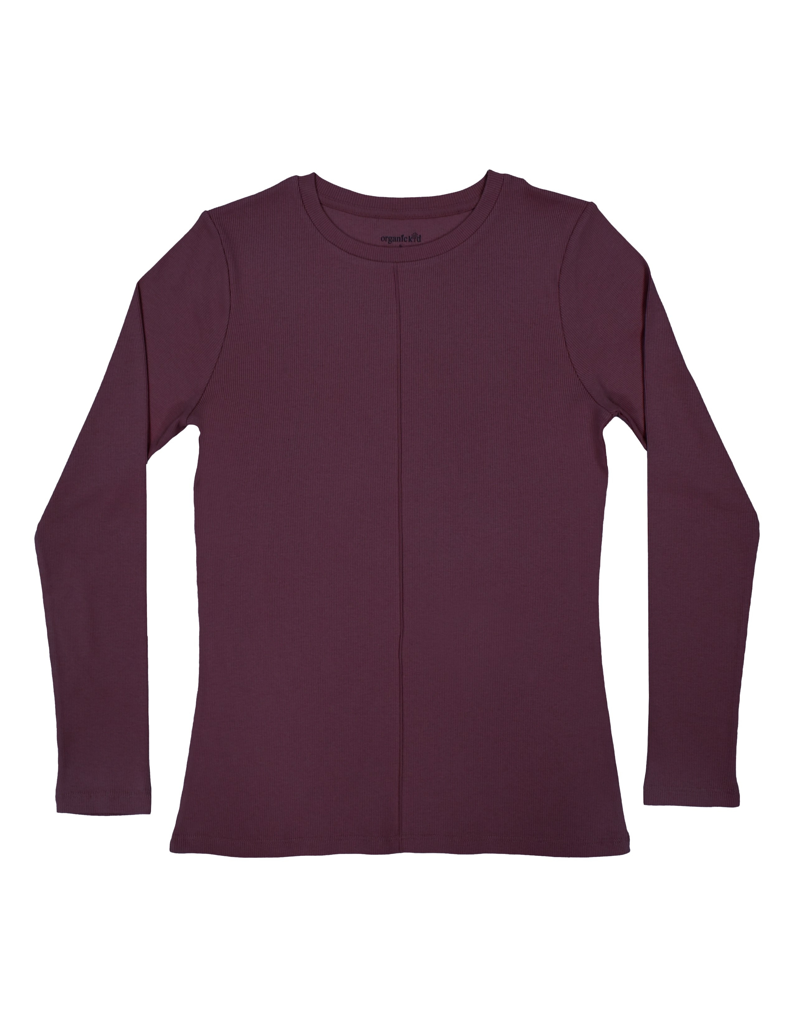 Dusty Rose Kadın Bordo Bisiklet Yaka Dikişli T-shirt