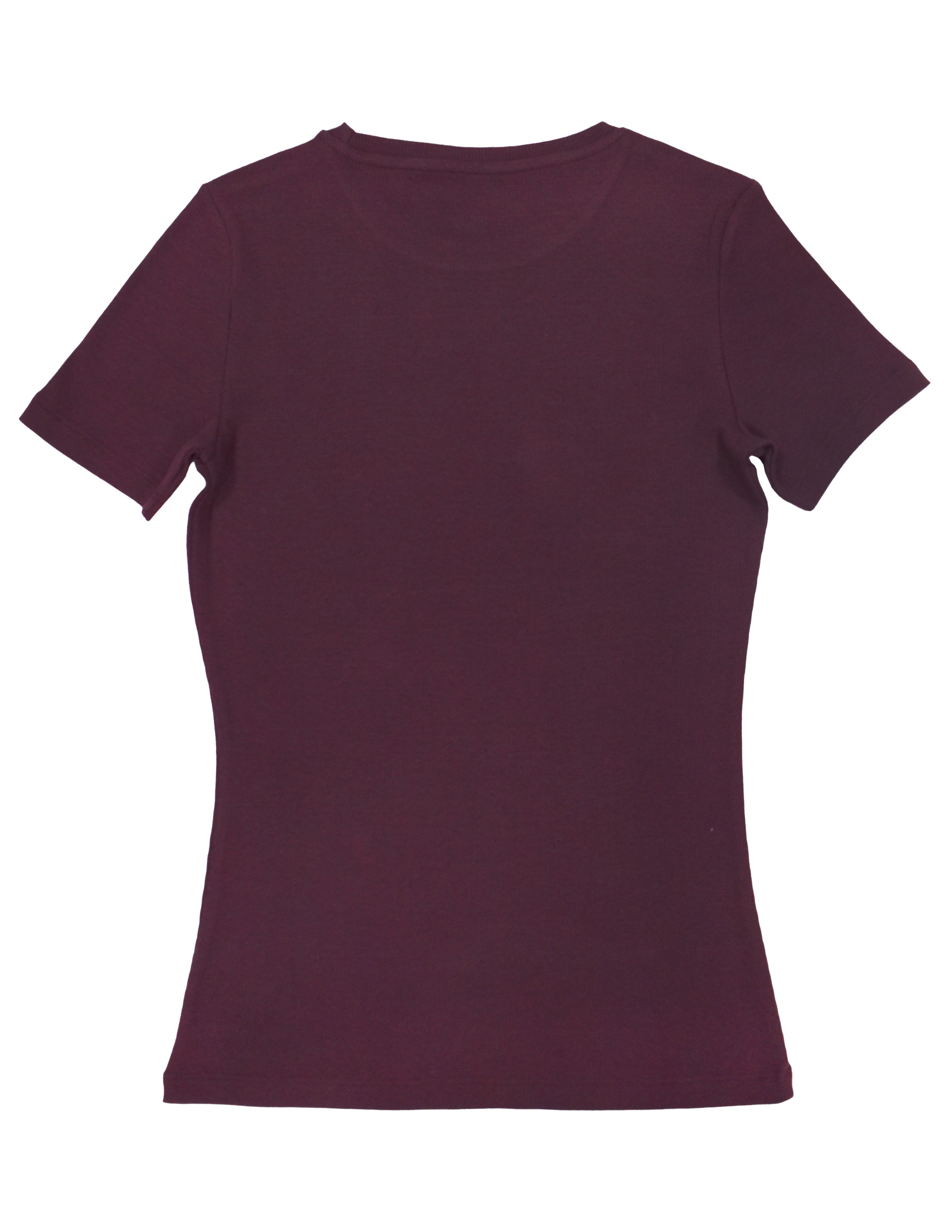 Dusty Rose Kadın Bordo Bisiklet Yaka T-shirt