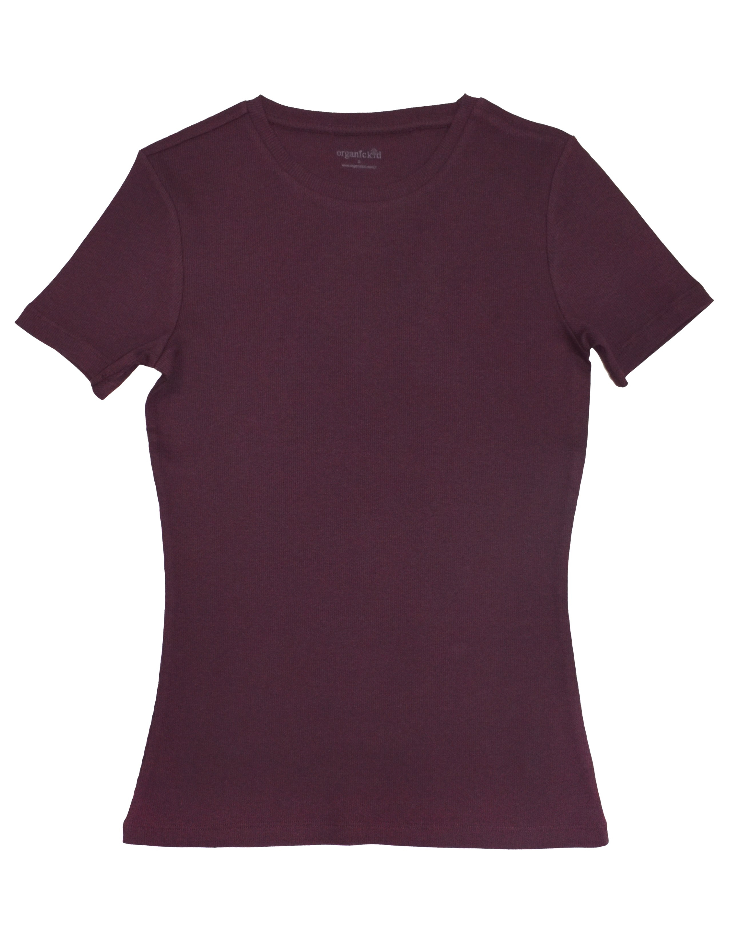 Dusty Rose Kadın Bordo Bisiklet Yaka T-shirt