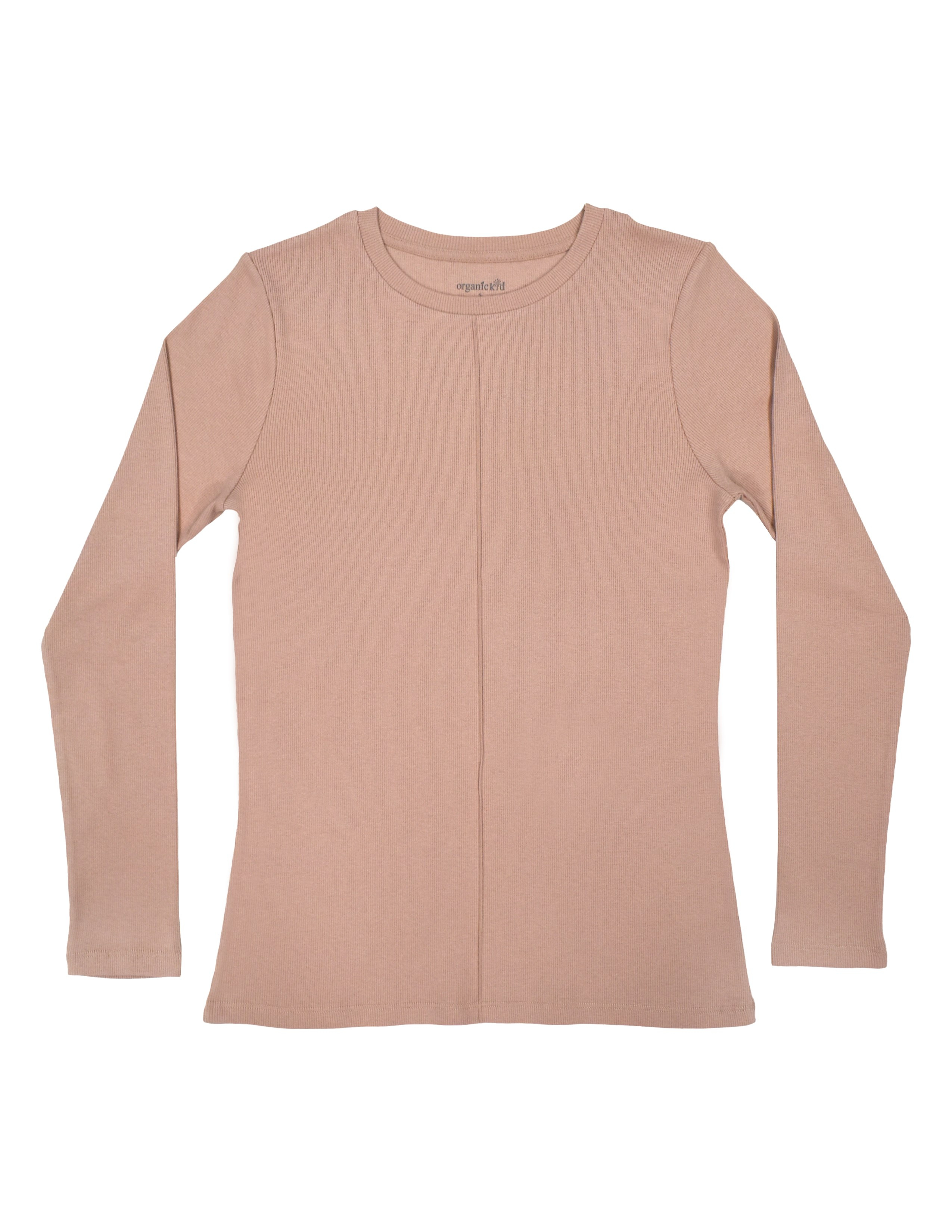 Dusty Rose Kadın Gül Kurusu Bisiklet Yaka Dikişli T-shirt