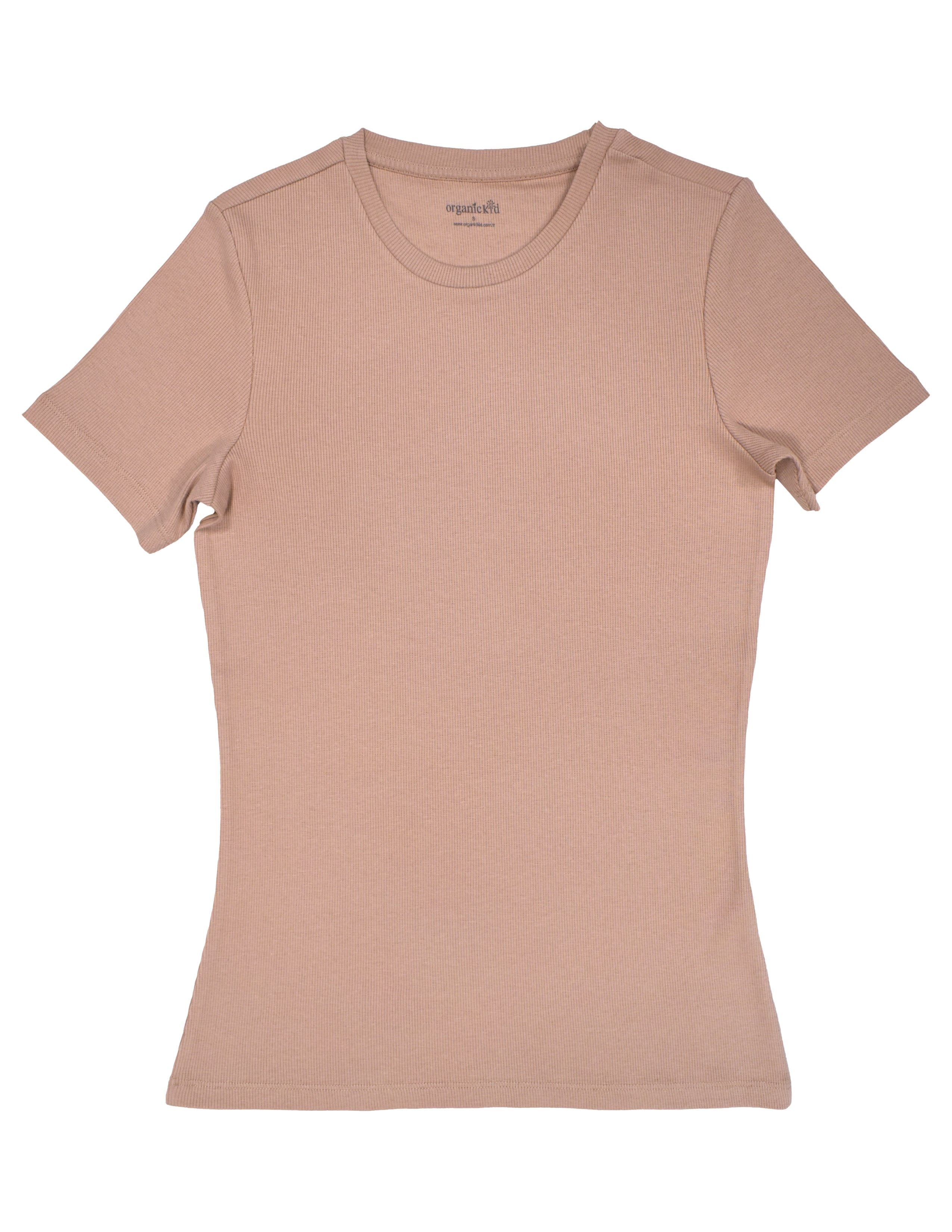 Dusty Rose Kadın Gül Kurusu Bisiklet Yaka T-shirt