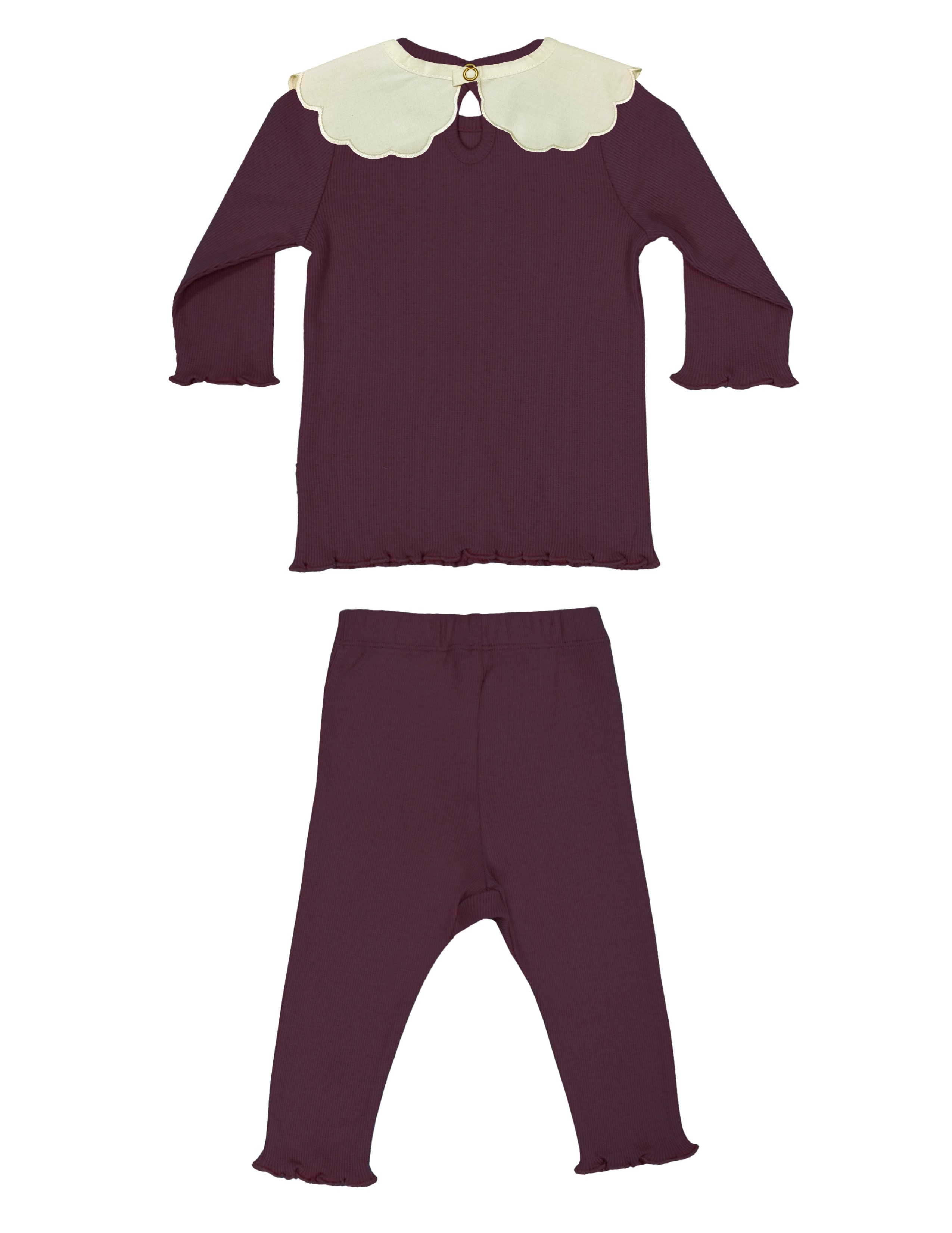 Dusty Rose Kız Bebek Bordo 2'li Set