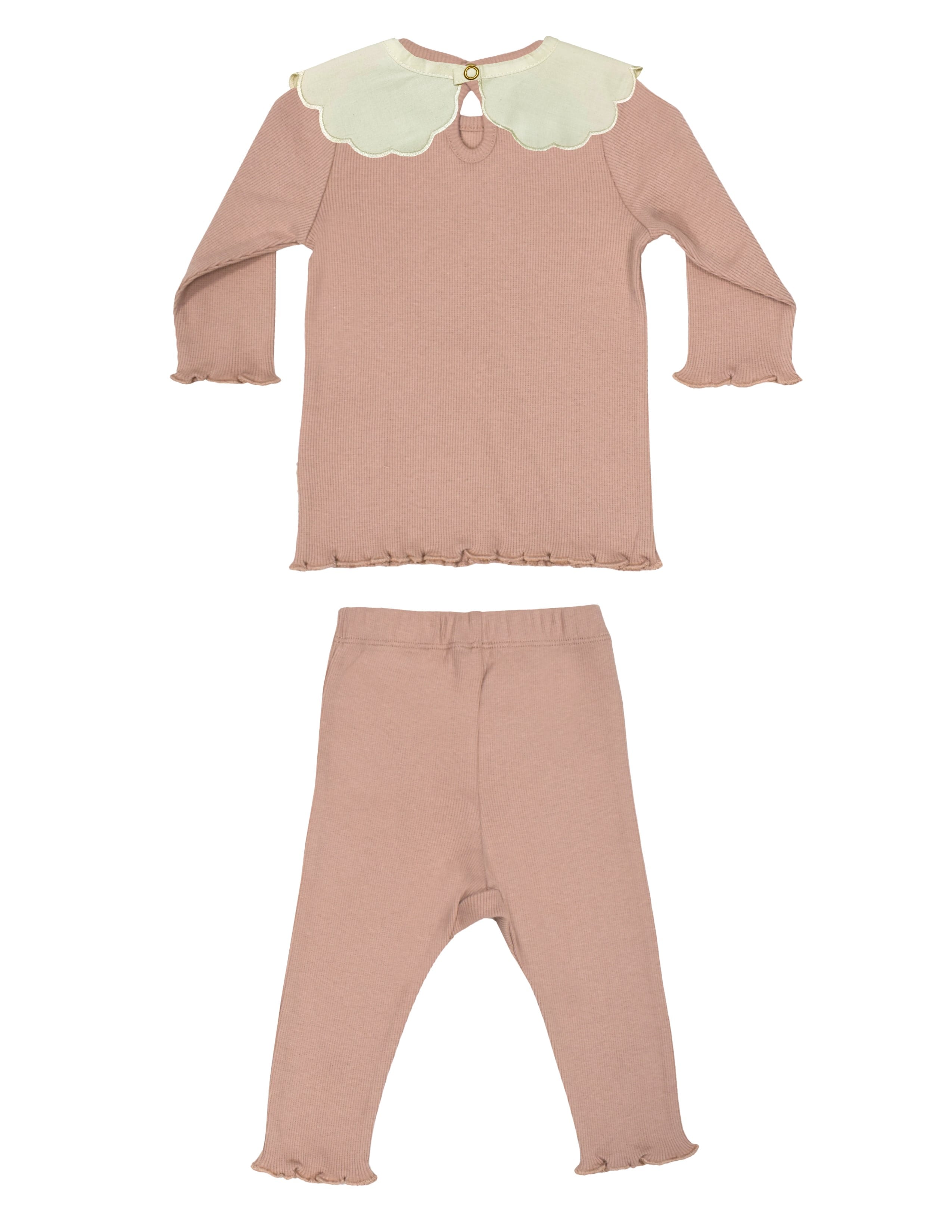 Dusty Rose Kız Bebek Gül Kurusu 2'li Set