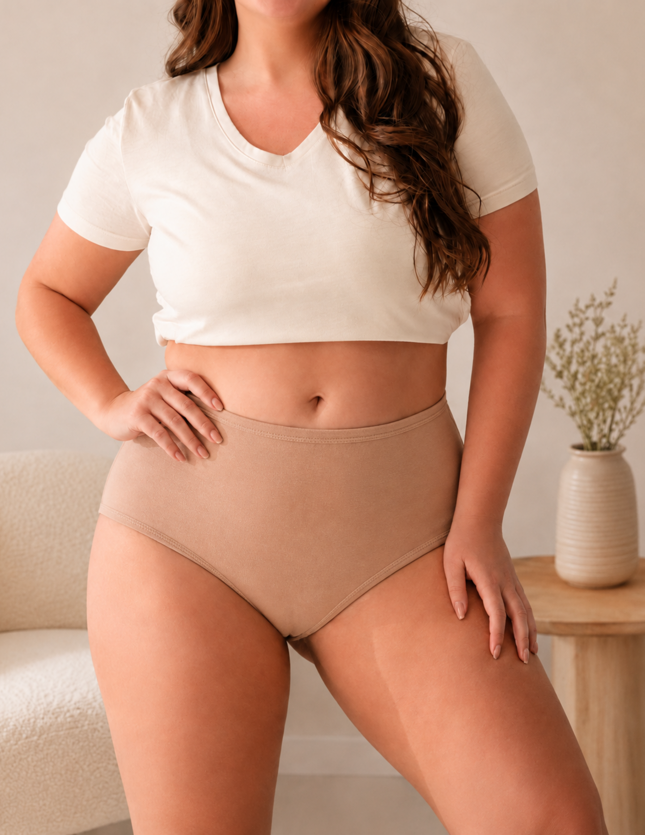 Ease Kadın Ten Yüksek Bel Slip Külot 2'li Set