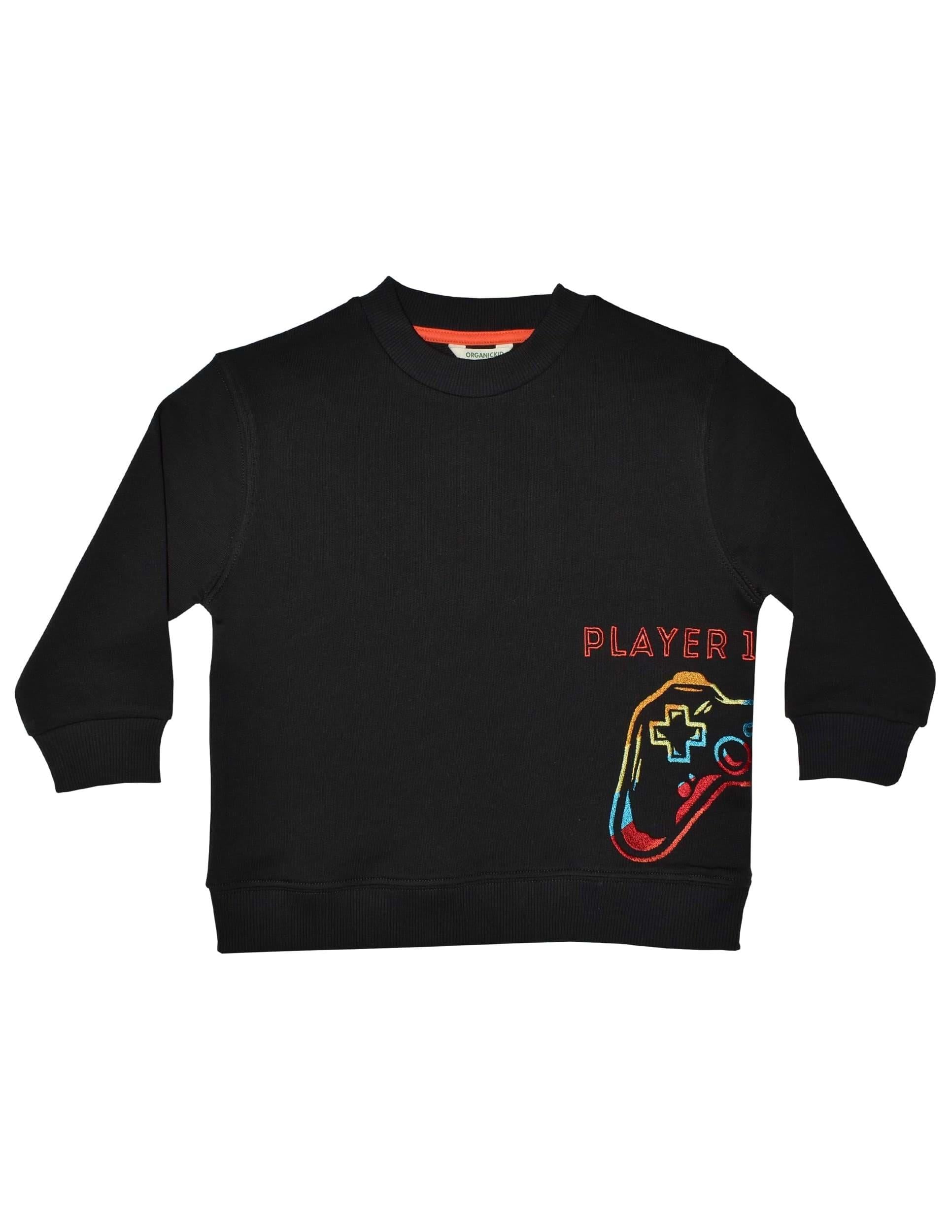 Gamer Çocuk Antrasit Sweatshirt