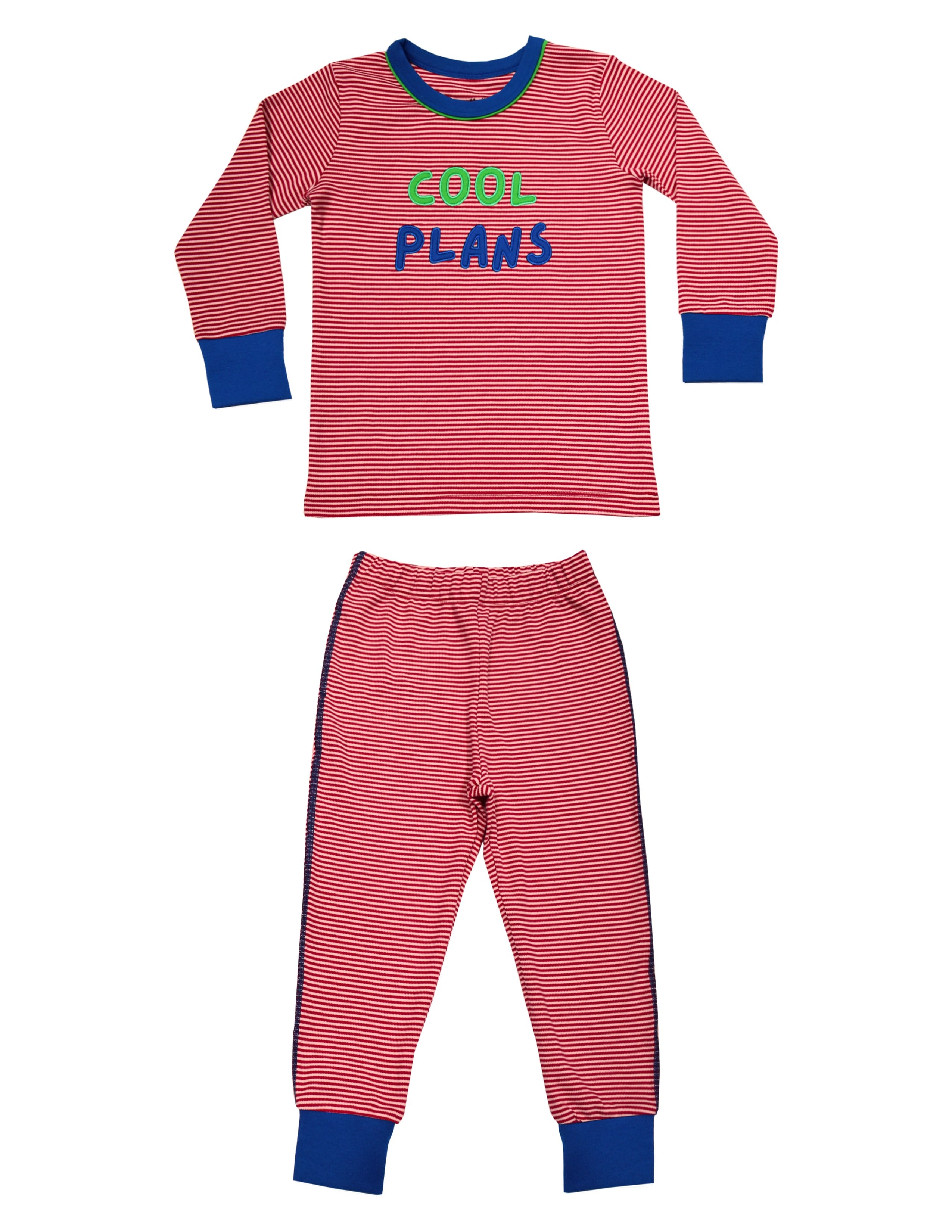 Joy Çocuk Kırmızı-Beyaz Çizgili Pijama Takımı