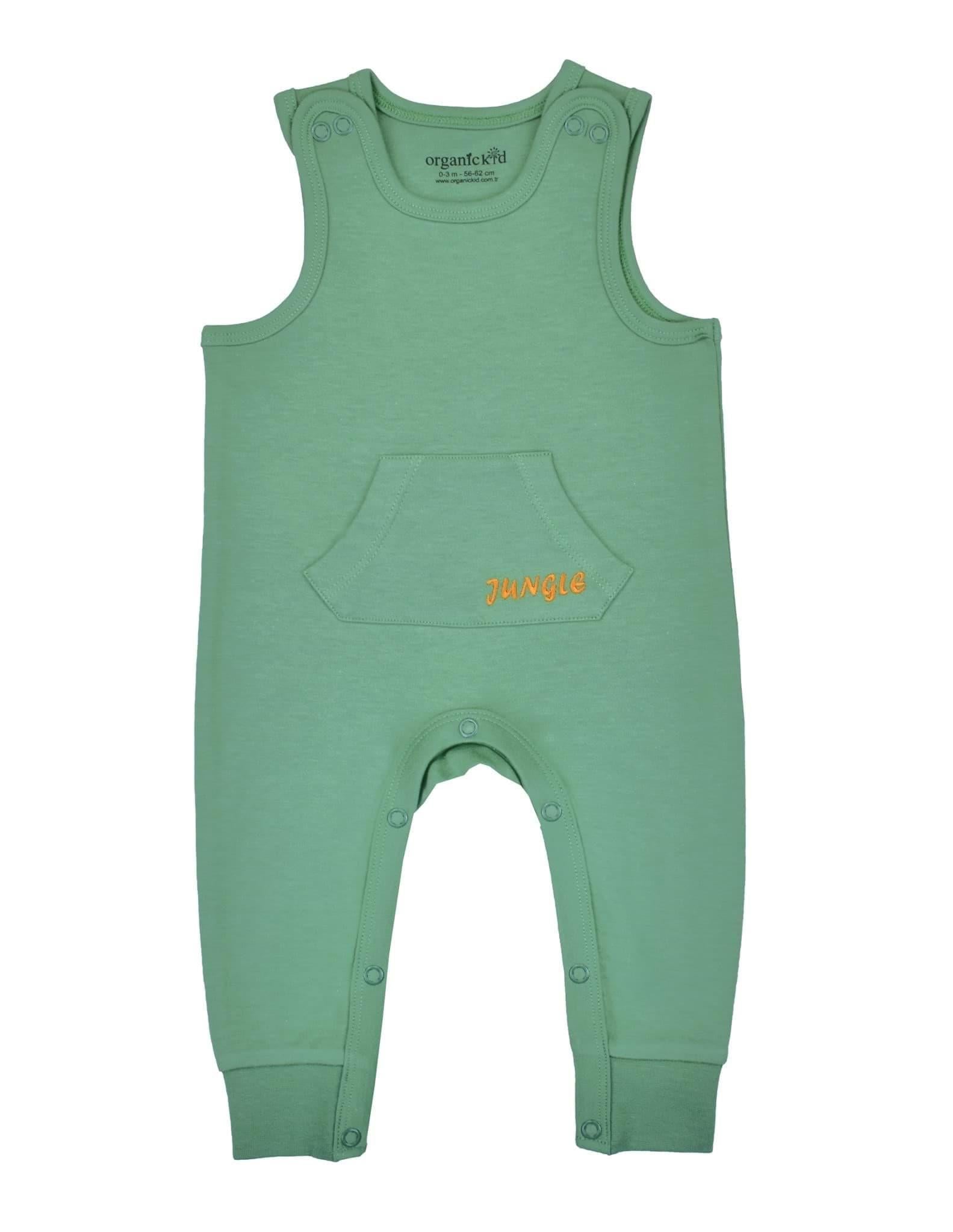 Jungle Erkek Bebek Yeşil Tulum Seti 2li