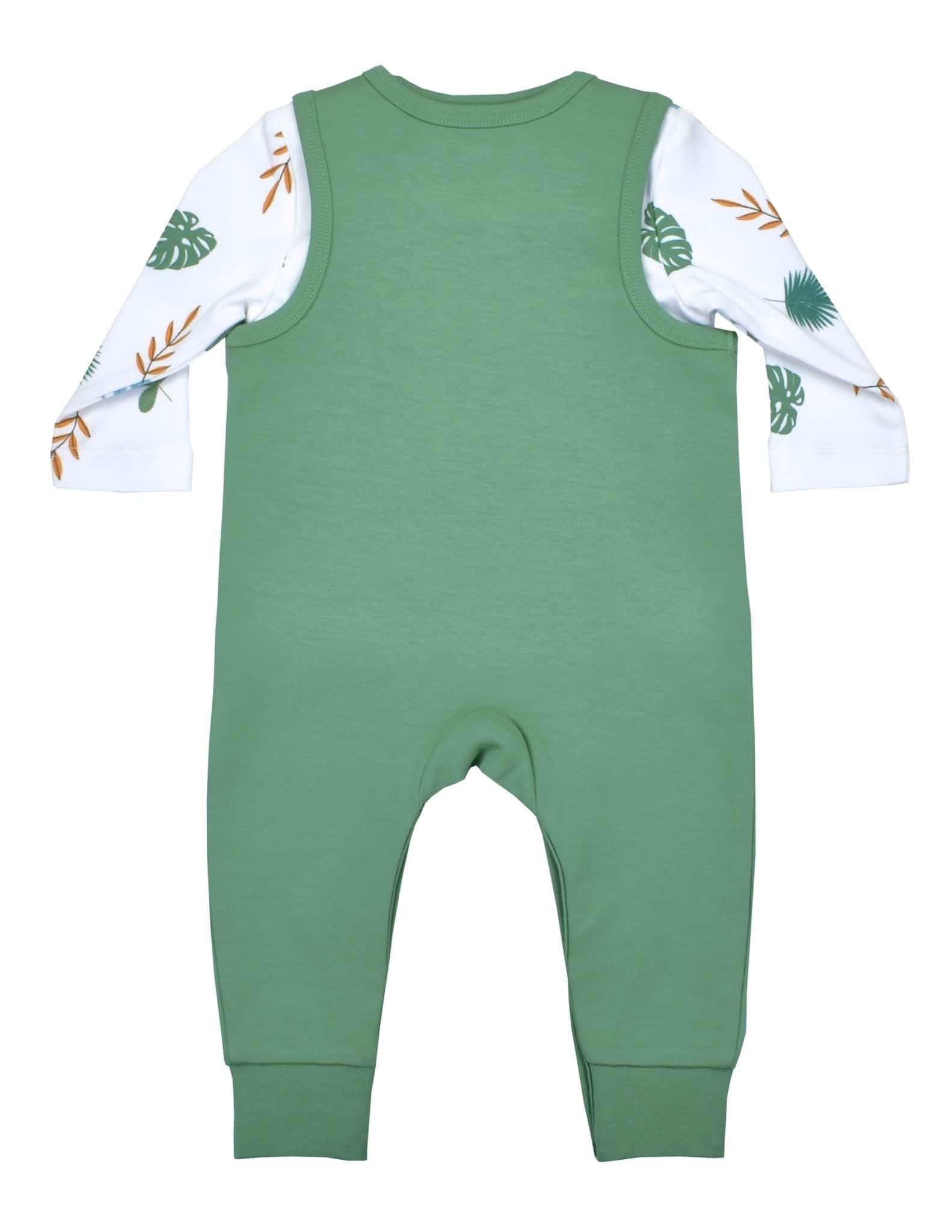 Jungle Erkek Bebek Yeşil Tulum Seti 2li