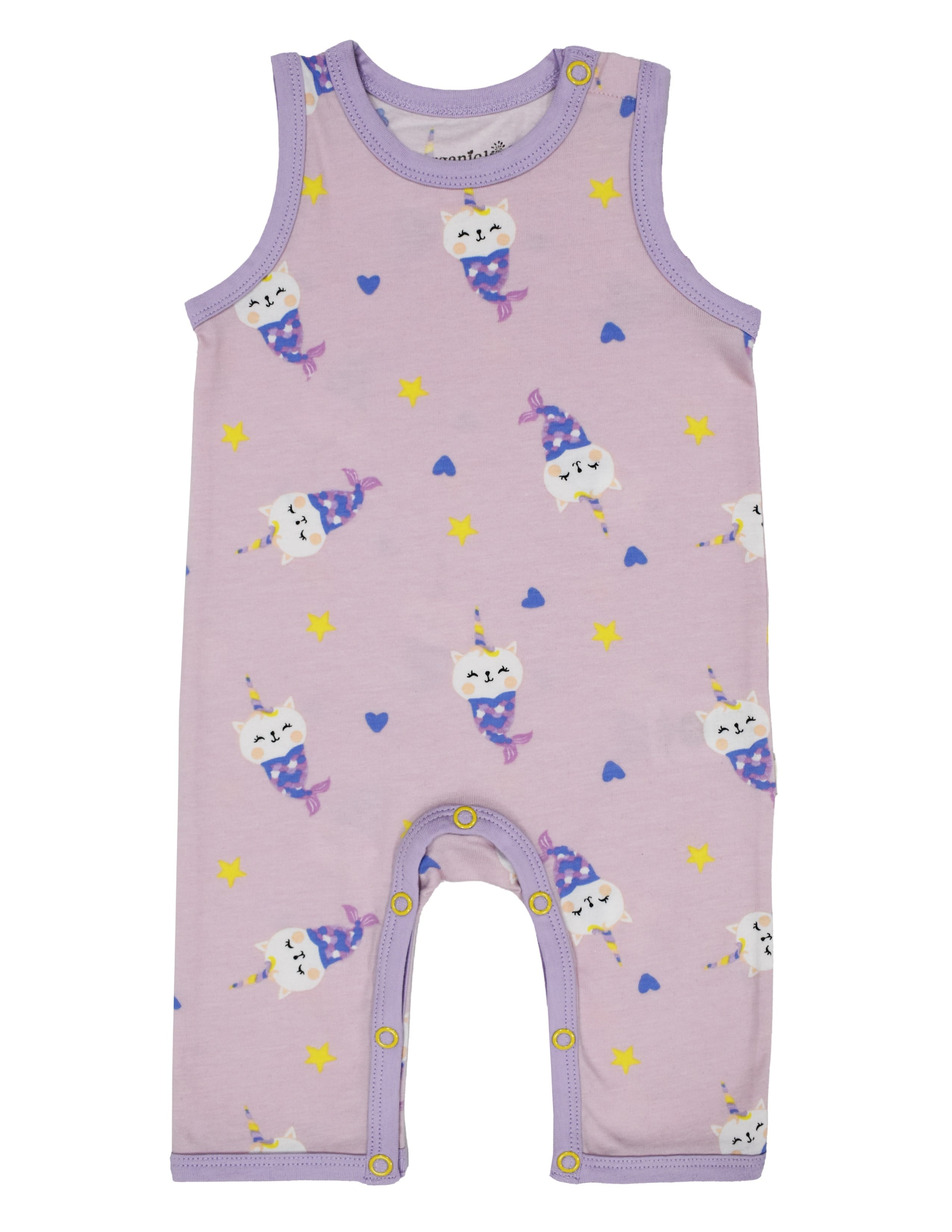Merkitty Kız Bebek Pembe Kolsuz Tulum
