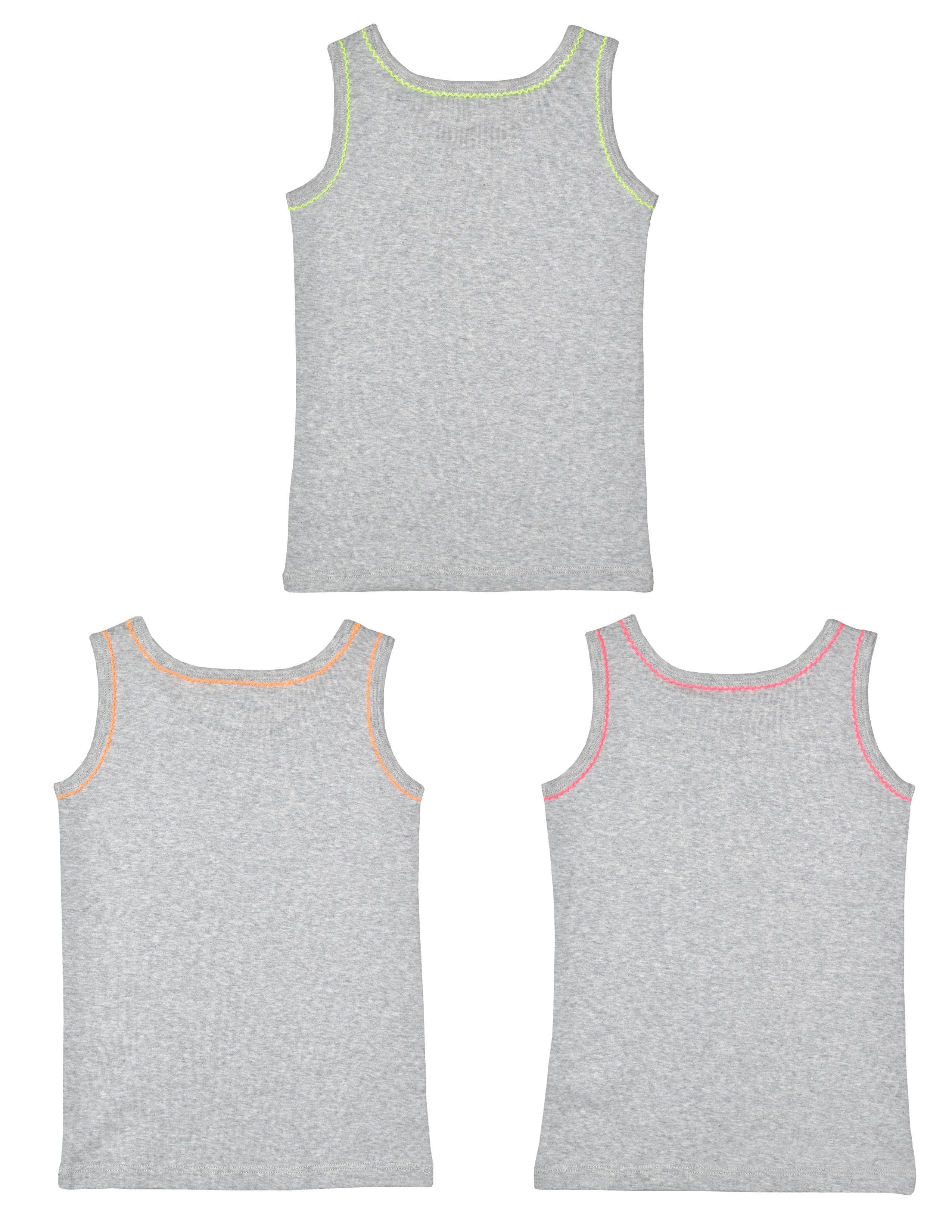 Neon Kız Çocuk Gri Atlet Seti 3lü