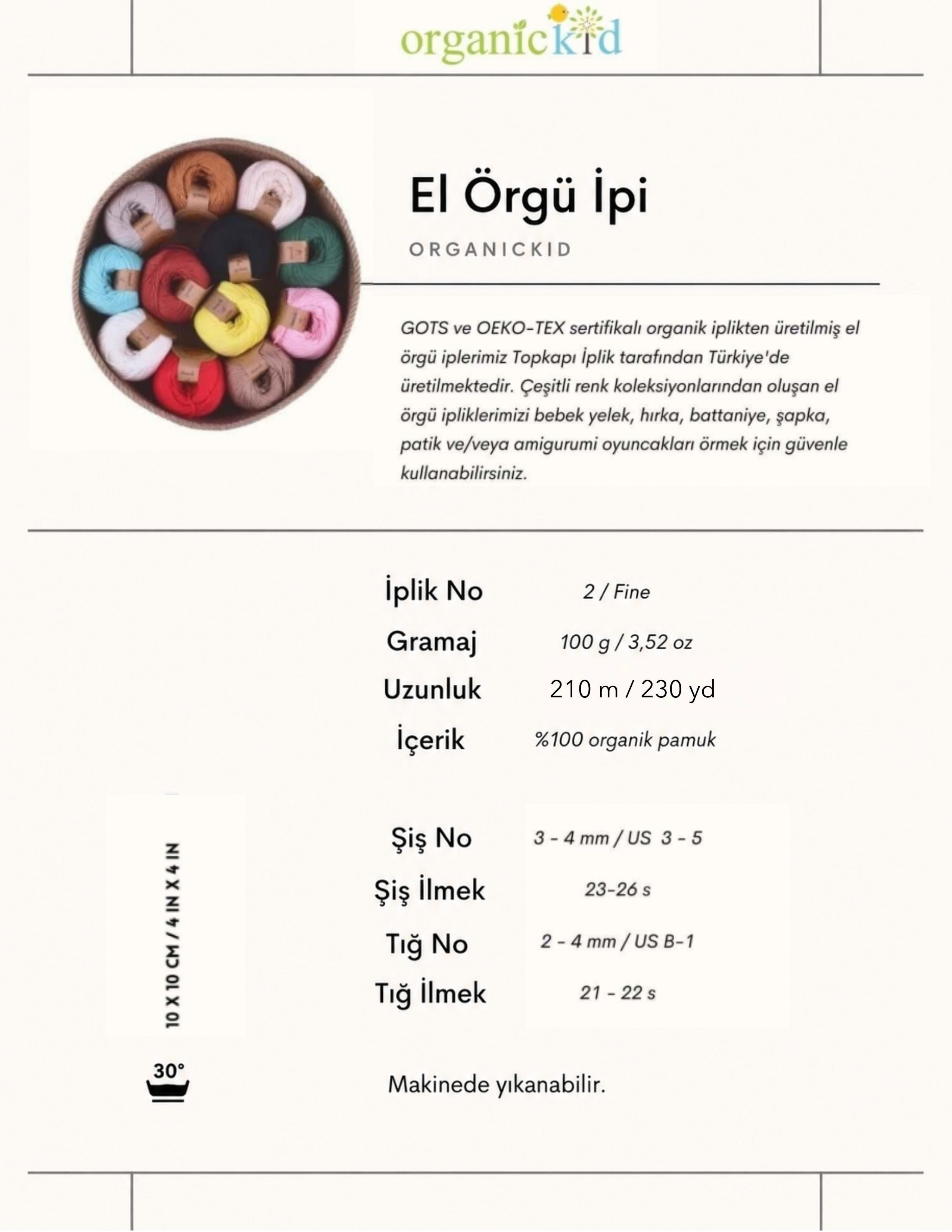 Organik Pamuk Amigurumi Punch 100 gr El Örgü İpi 939 Catai Çivit Mavi