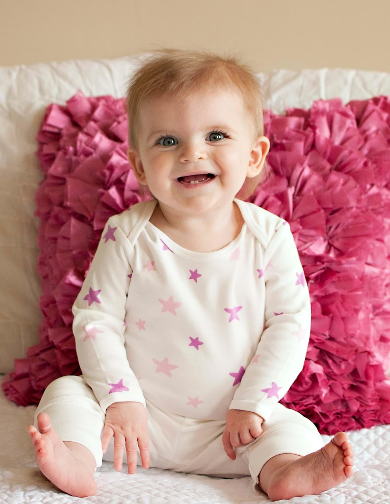 Pink Star Kız Bebek Uzun Kol Body