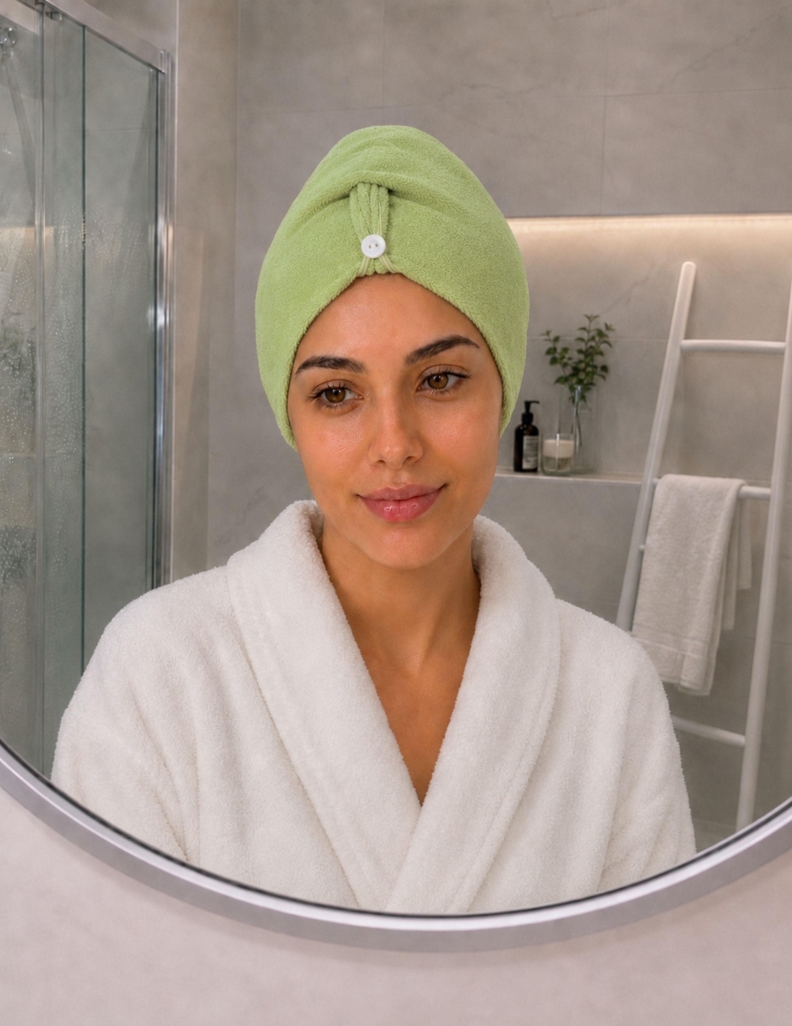 Towel Kadın Yeşil Saç Bonesi