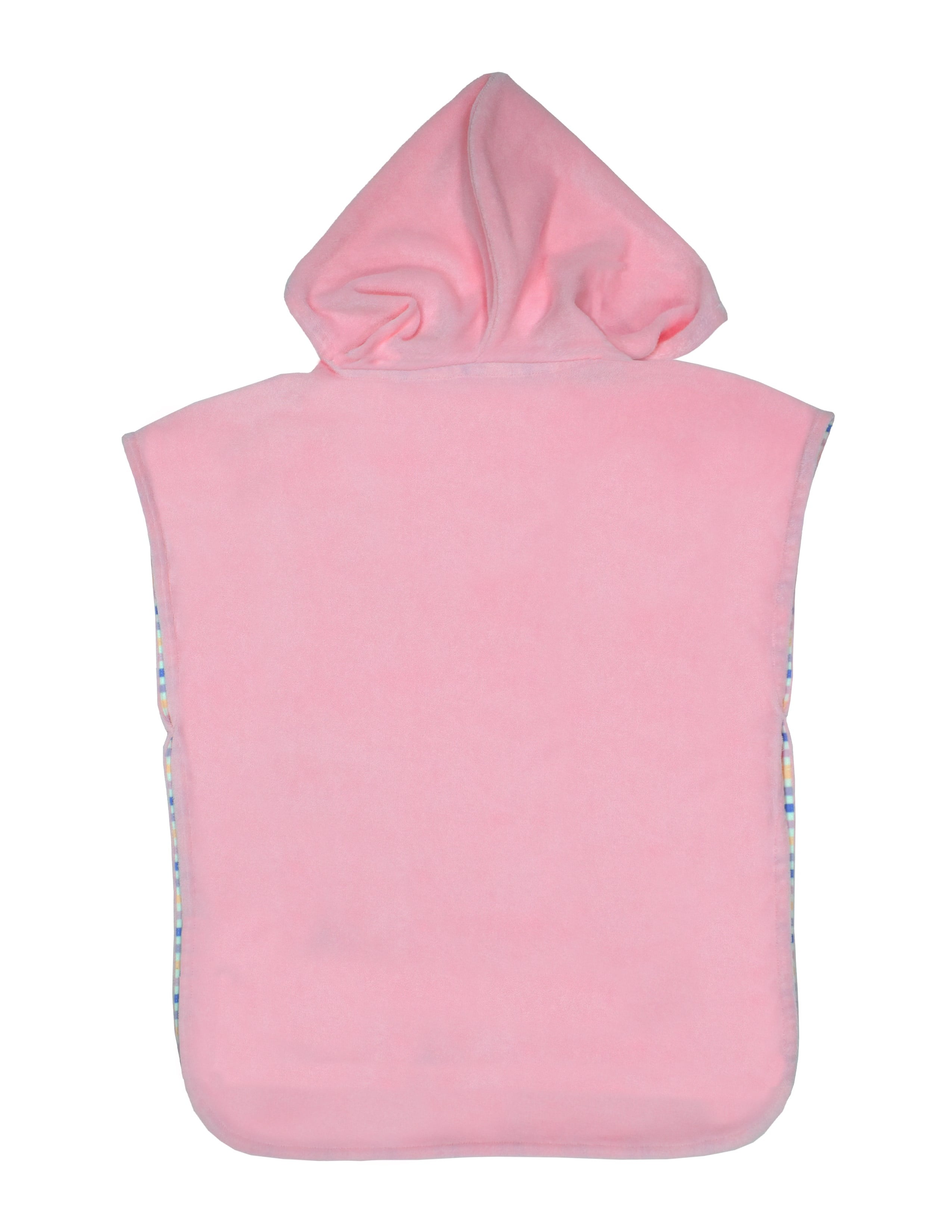Towel Kız Çocuk Pembe Kapşonlu Panço Plaj Havlu