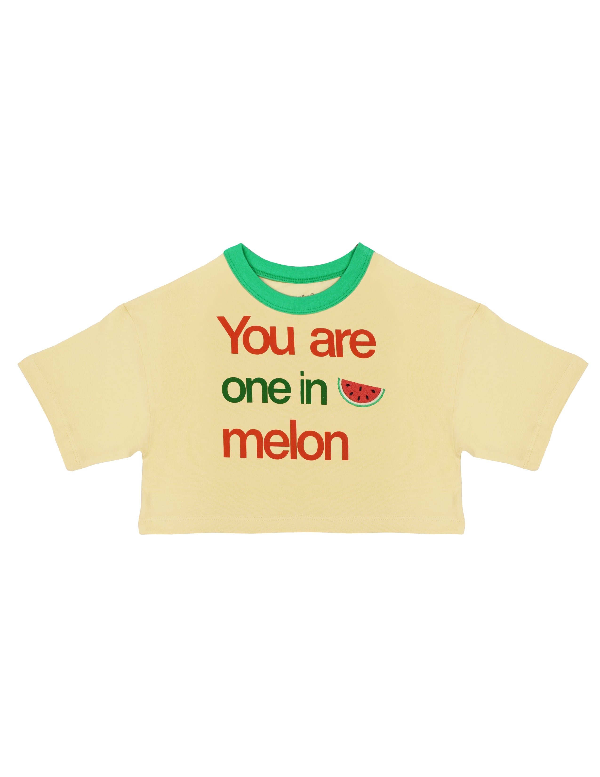 Watermelon Kız Çocuk Krem Crop T-shirt