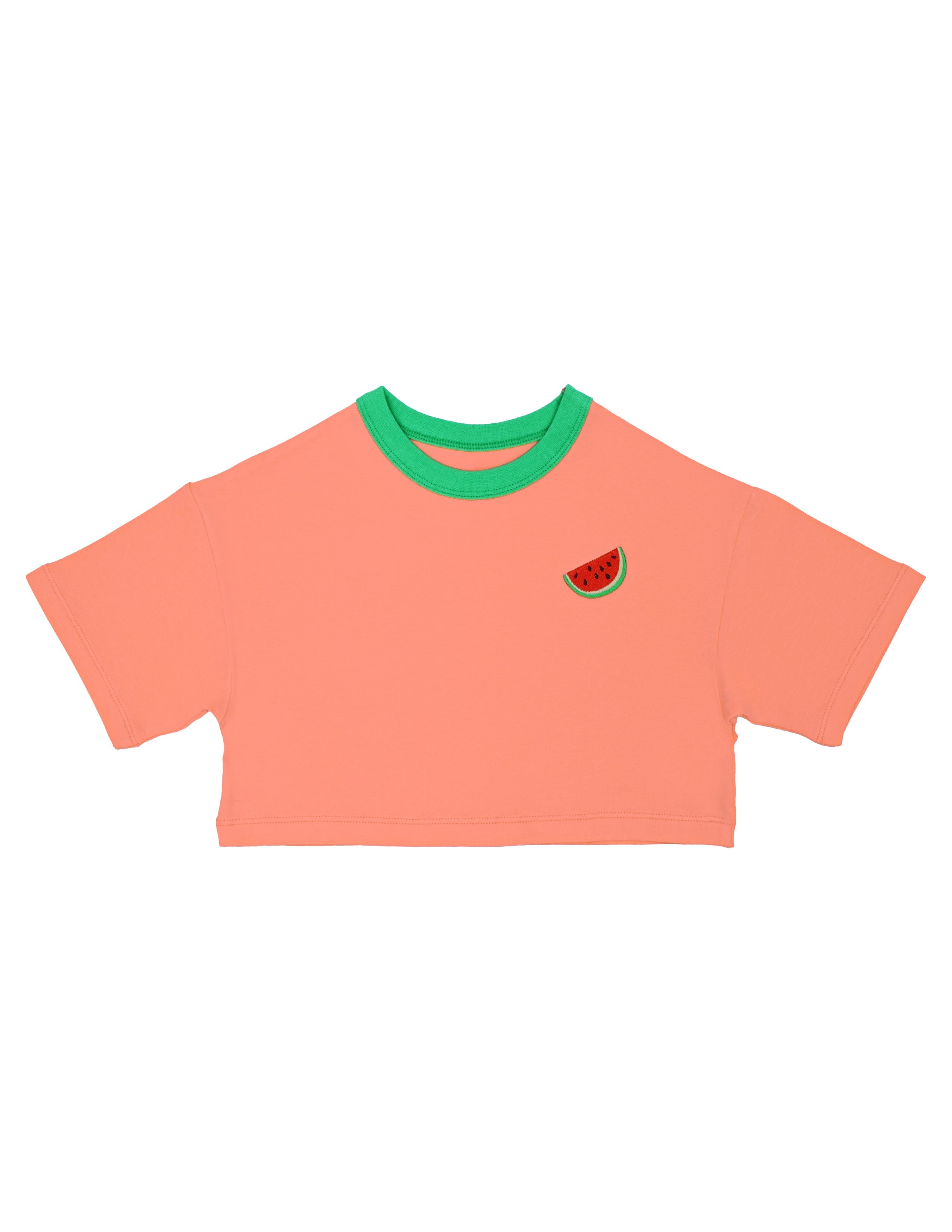 Watermelon Kız Çocuk Somon Crop T-shirt