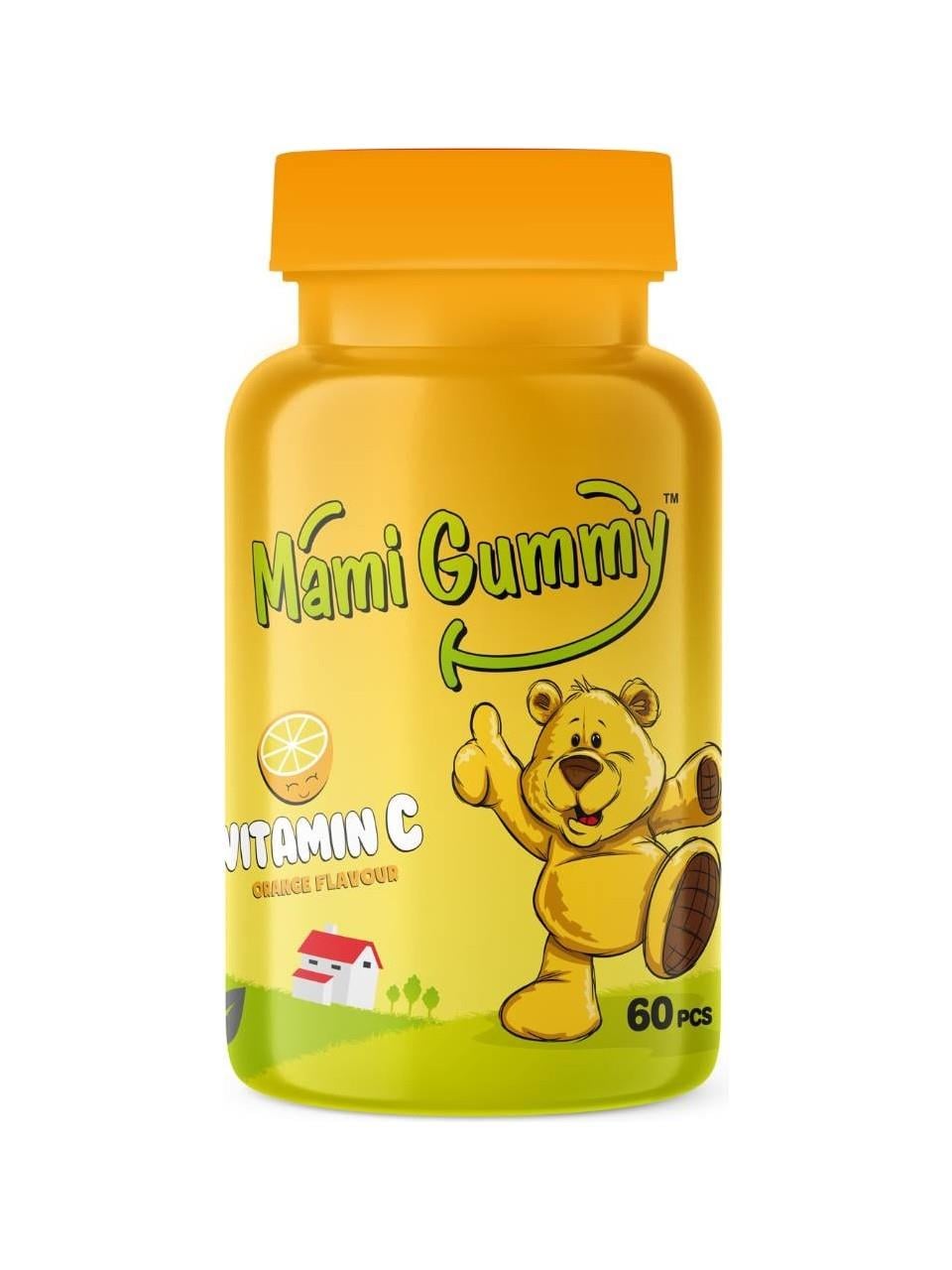 Mami Gummy Kids Gummies C Vitamini İçeren 60 Adet Çiğnenebilir Gummy Jel Portakal Aromalı