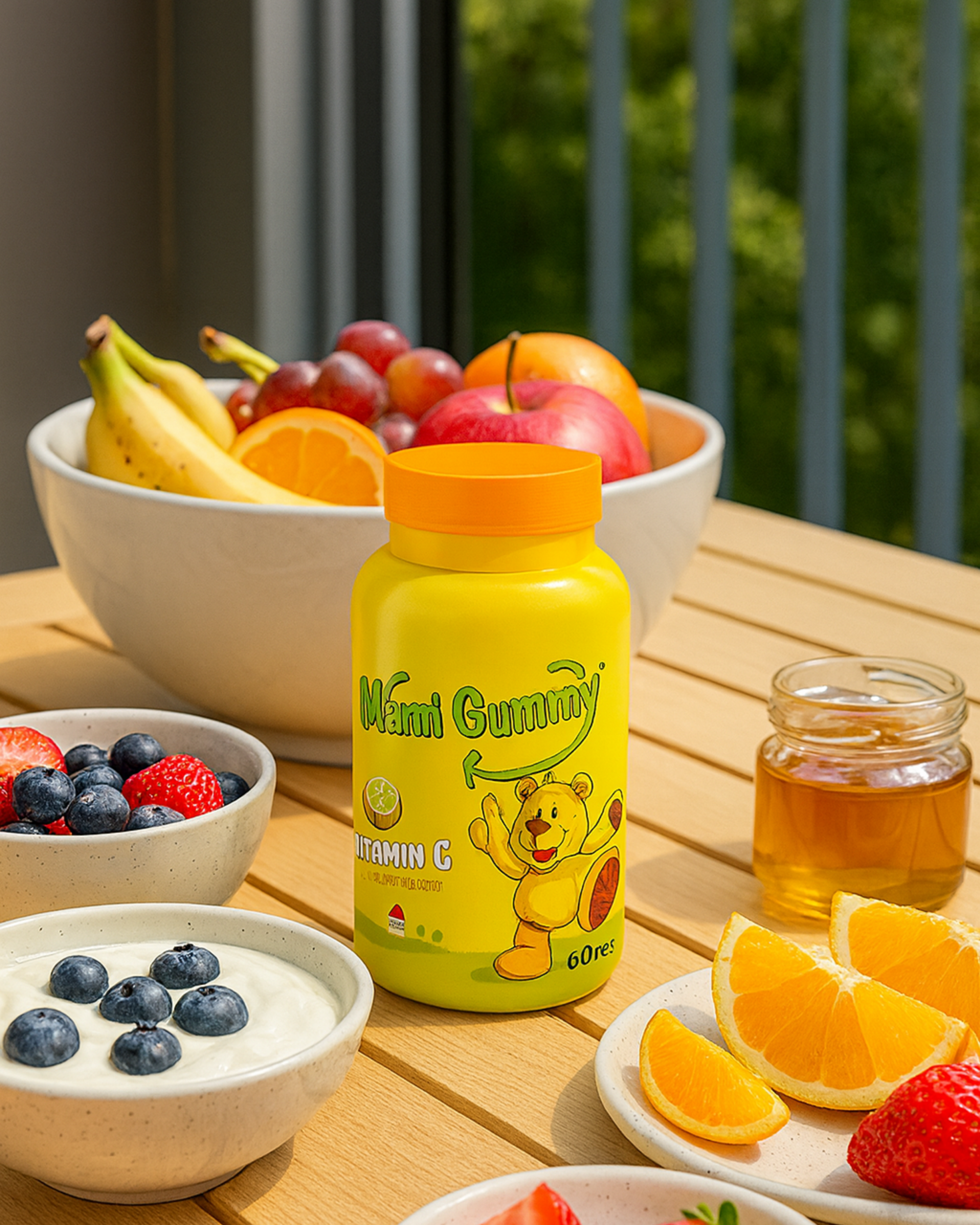 Mami Gummy Kids Gummies C Vitamini İçeren 60 Adet Çiğnenebilir Gummy Jel Portakal Aromalı