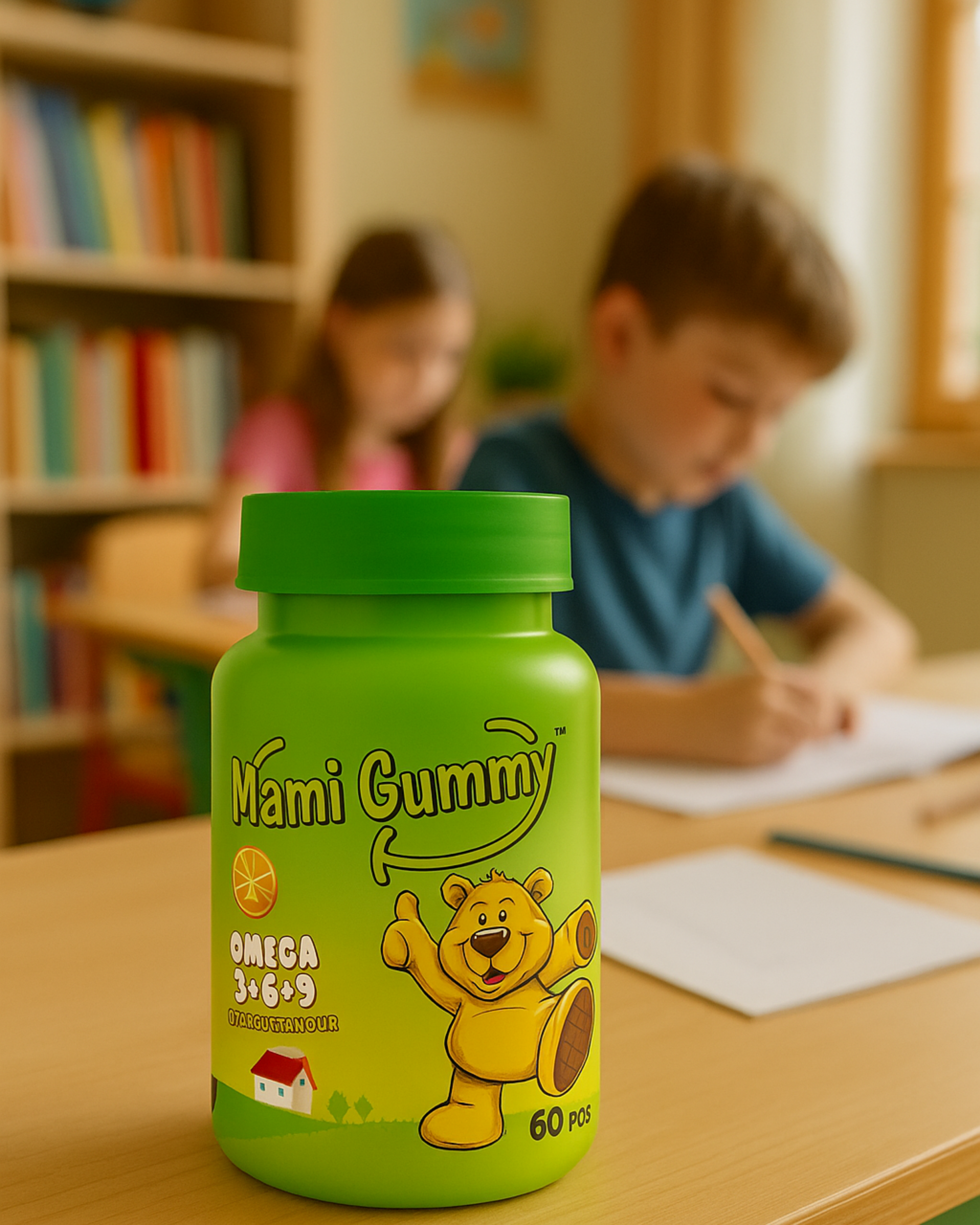 MamiGummy Kids Gummies Omega 3+6+9 60 Adet Çiğnenebilir Gummy Portakal Aromalı