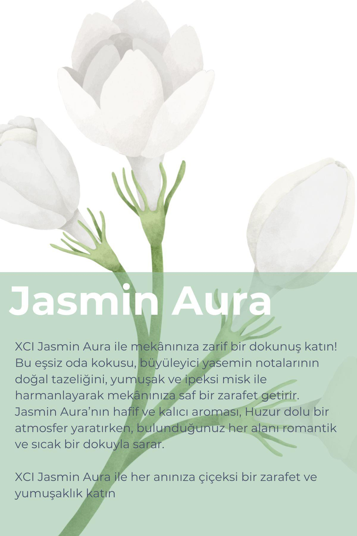 Jasmine Aura 100 ml Çubuklu Ortam Kokusu – Ferahlık ve Zarafet Bir Arada