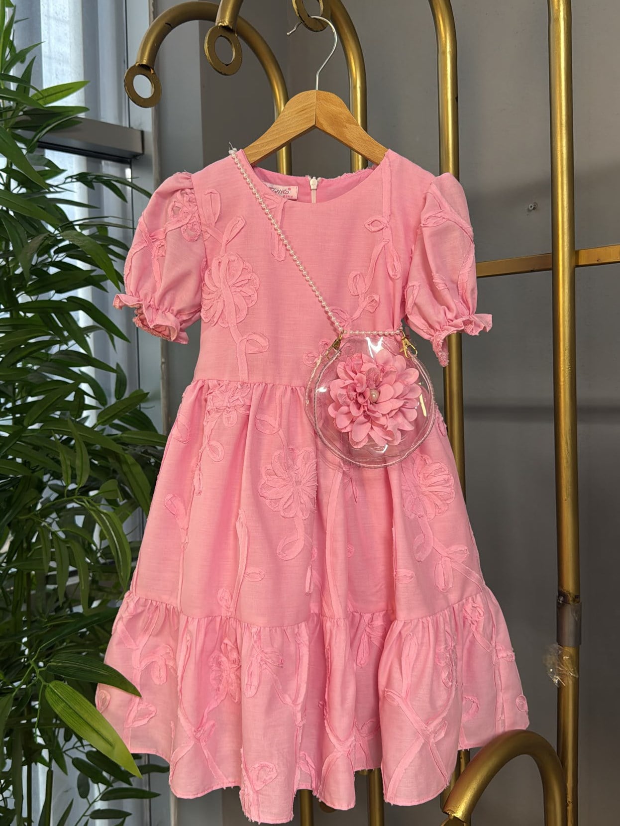 Ada Kız Çocuk Elbise Pembe