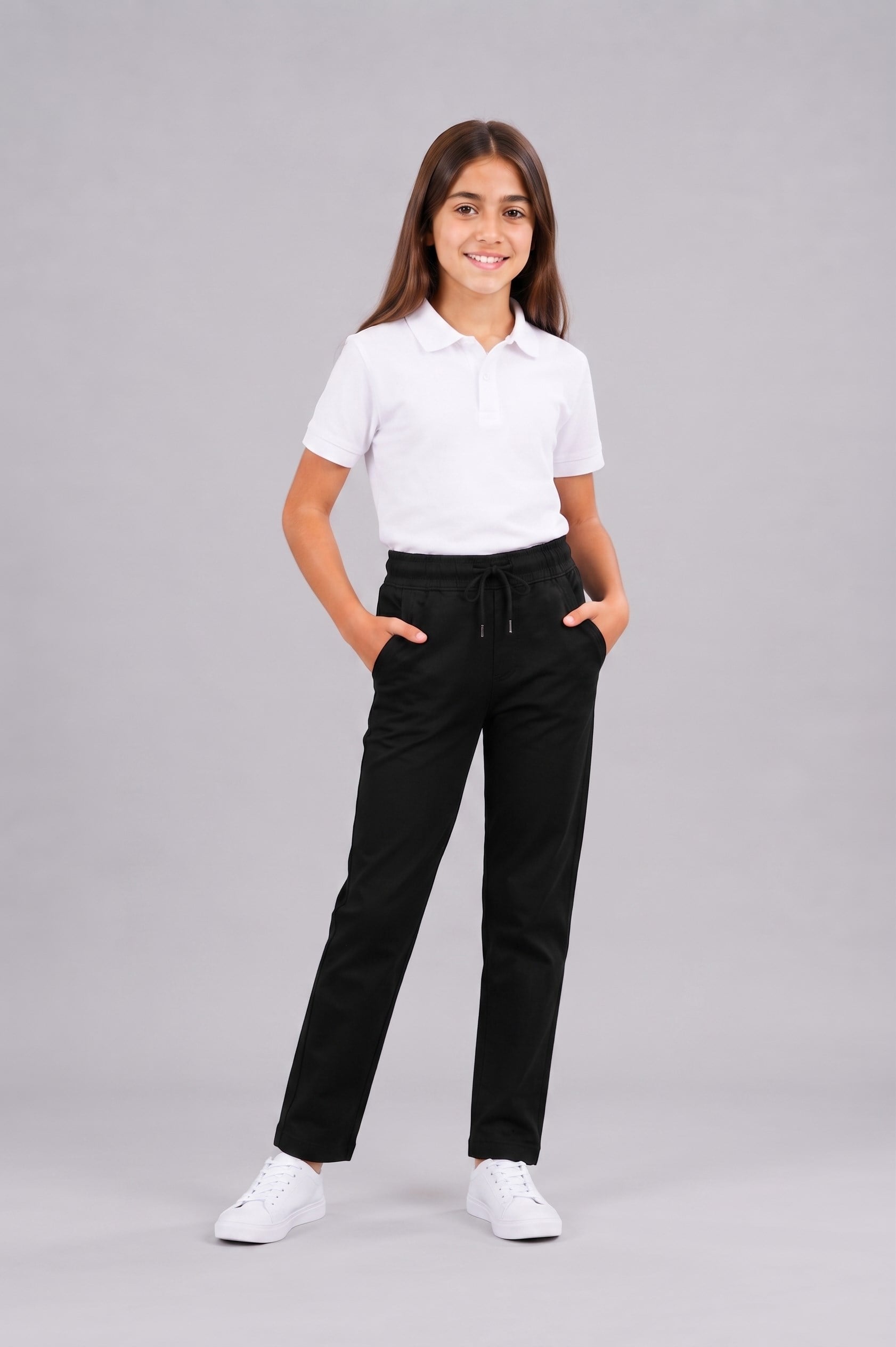 Akademi Unisex Çocuk Okul Pantolonu Siyah