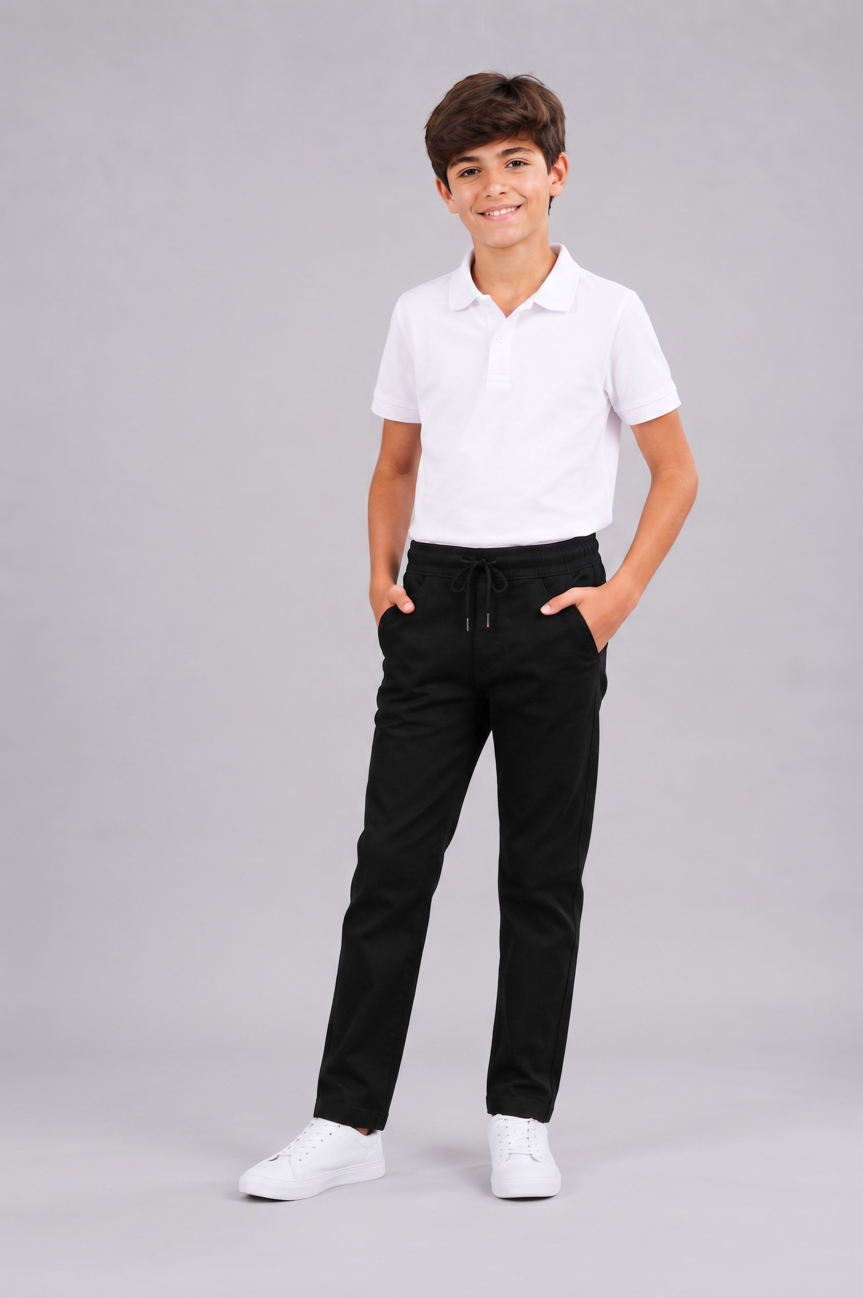 Akademi Unisex Çocuk Okul Pantolonu Siyah