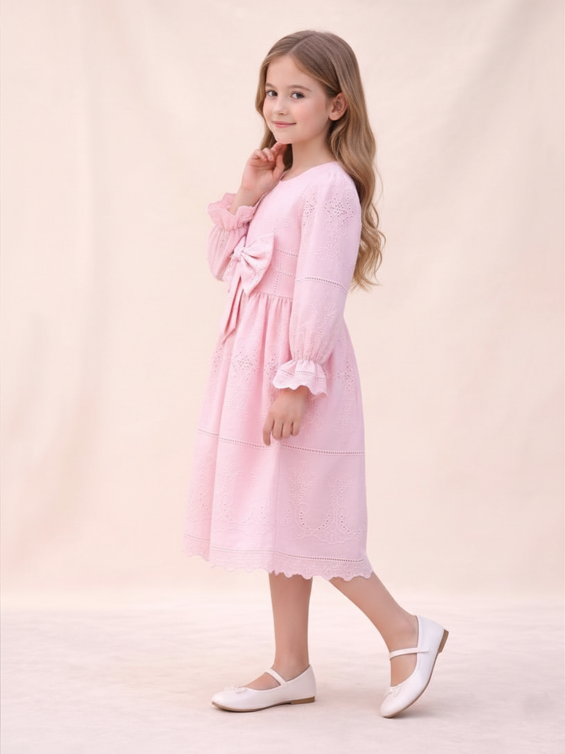Arya Kız Çocuk Elbise Pembe