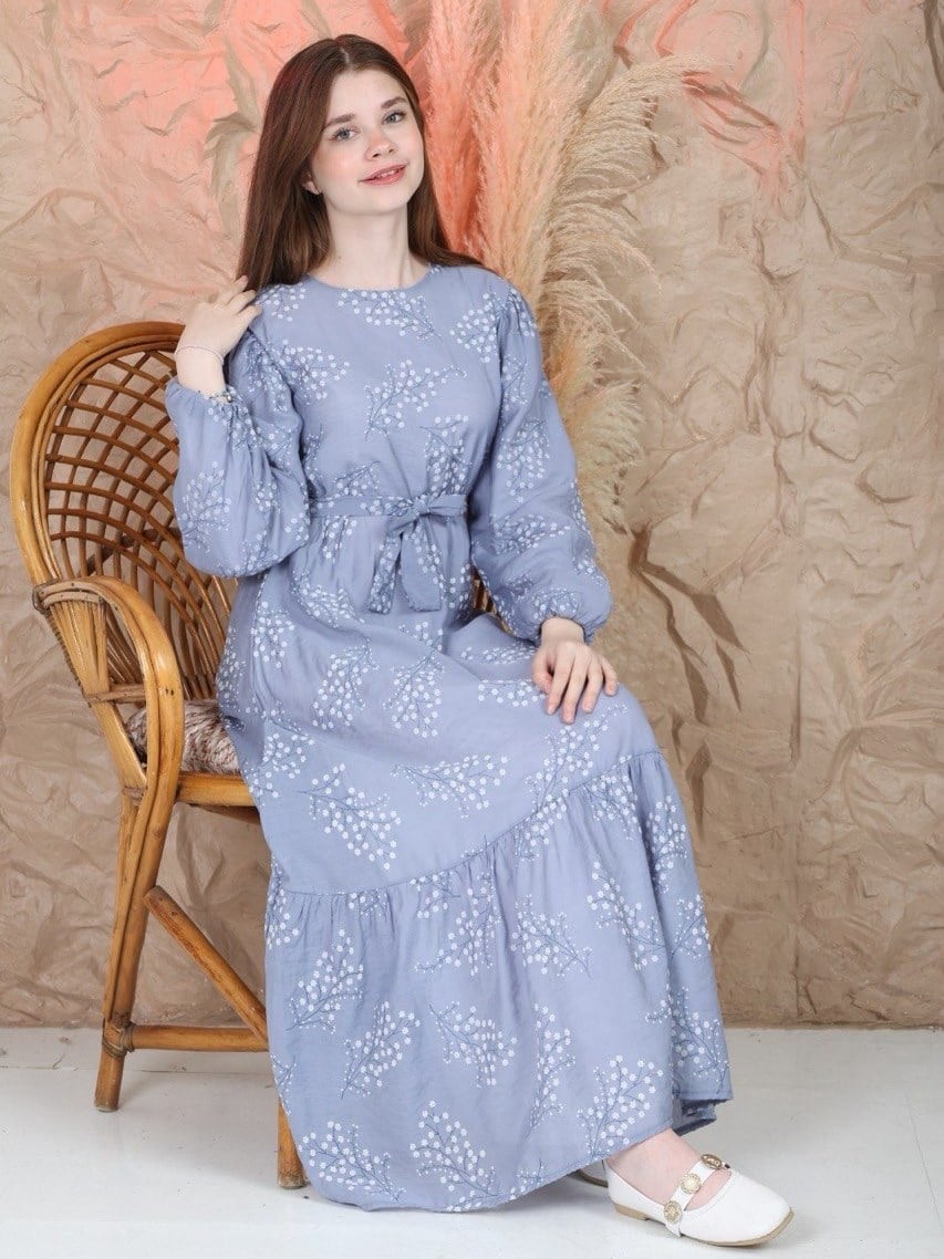 Ayka Kız Çocuk Elbise Mavi