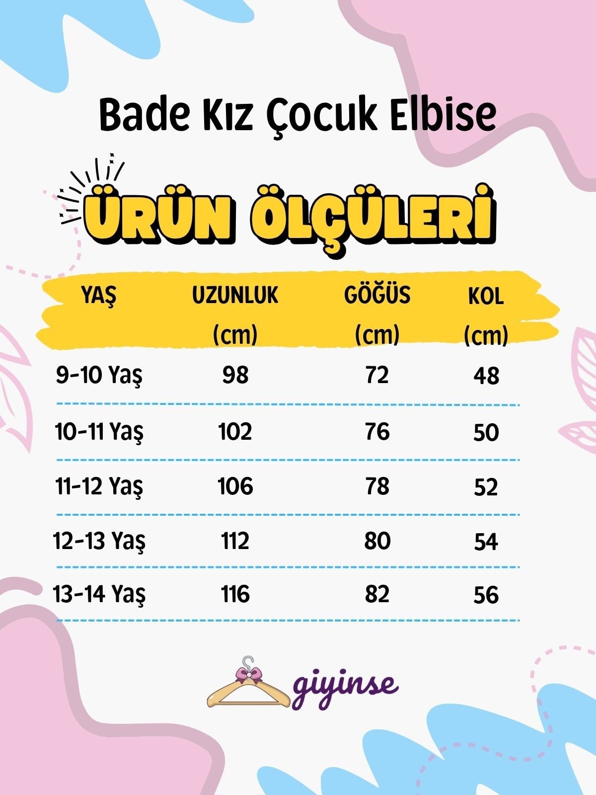 Bade Kız Çocuk Elbise Sarı