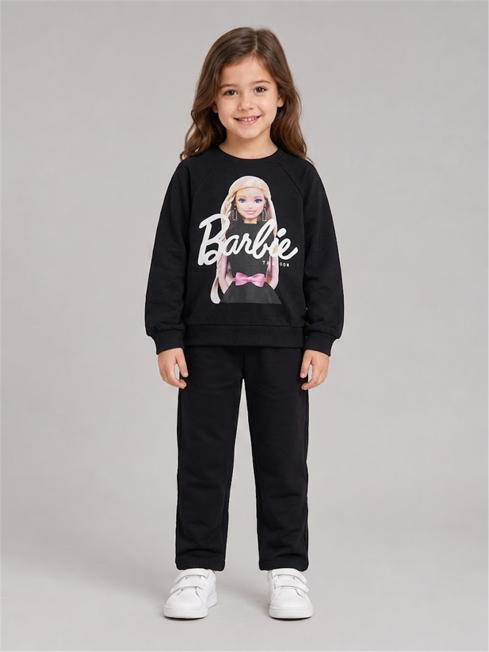 Barbie Kız Eşofman Takımı Siyah